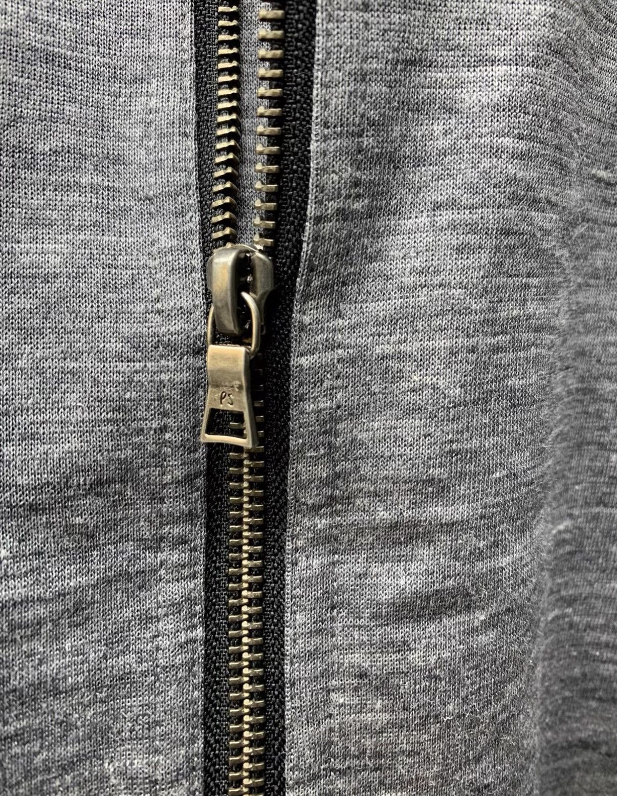 Paul Smith PAUL SMITH Grey Knit Black Collar Baseball Jacket Size US XL / EU 56 / 4 - 4 Thumbnail