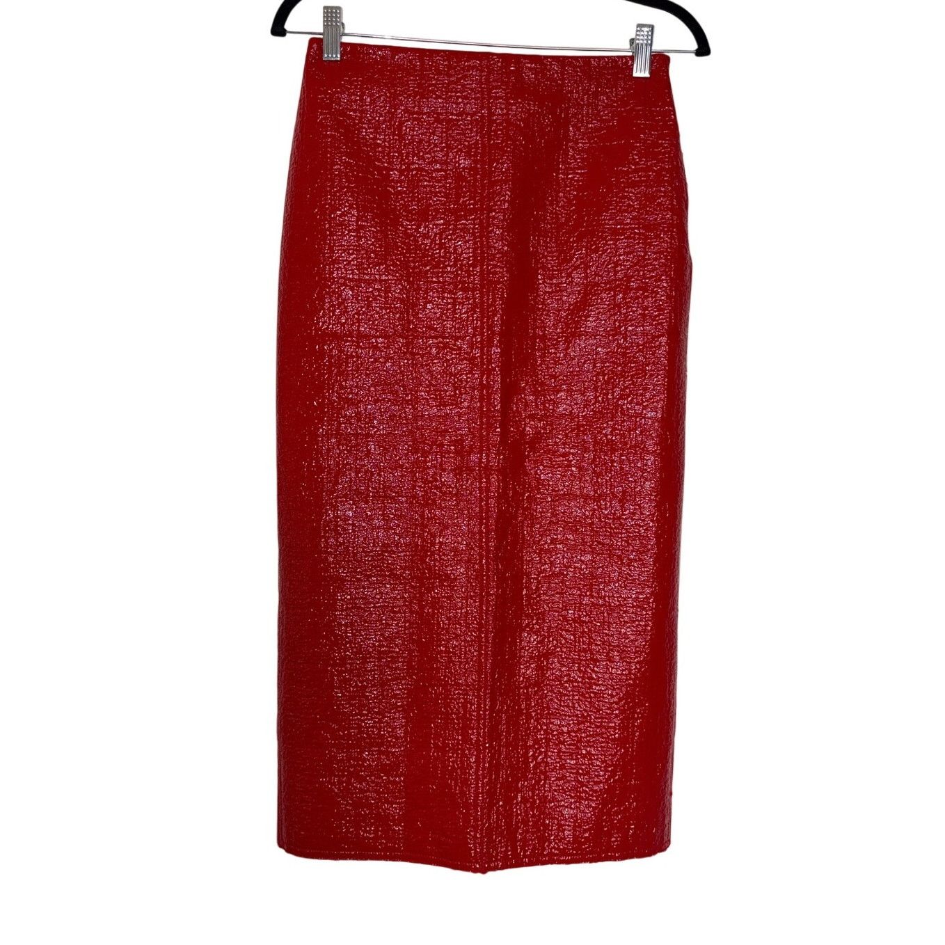 St. John AW22 St. John Red Leather Pencil Skirt Size 26" / US 2 / IT 38 - 1 Thumbnail