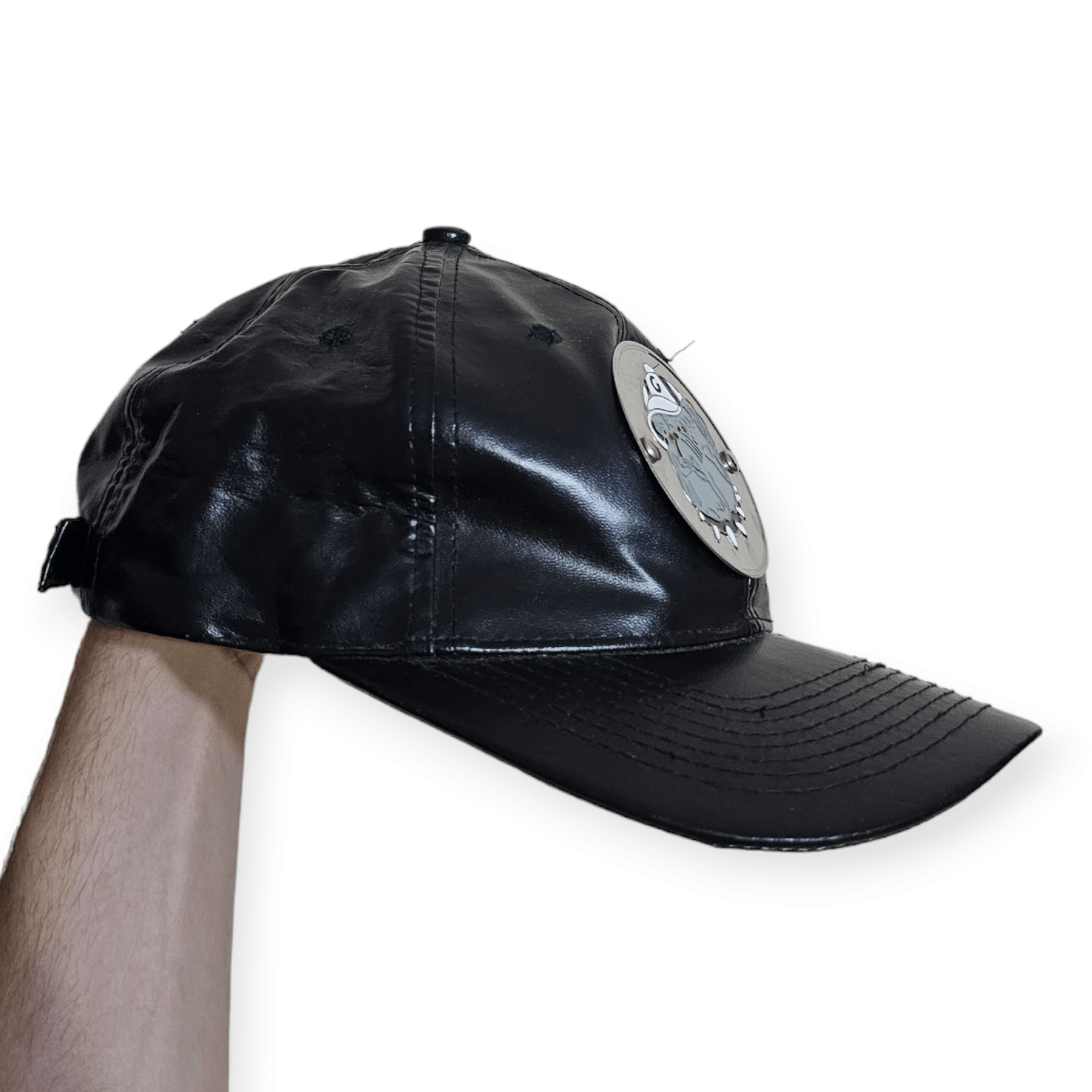 Vintage RARE Georgetown Hoyas Leather Metallic Logo Hat Size ONE SIZE - 3 Thumbnail