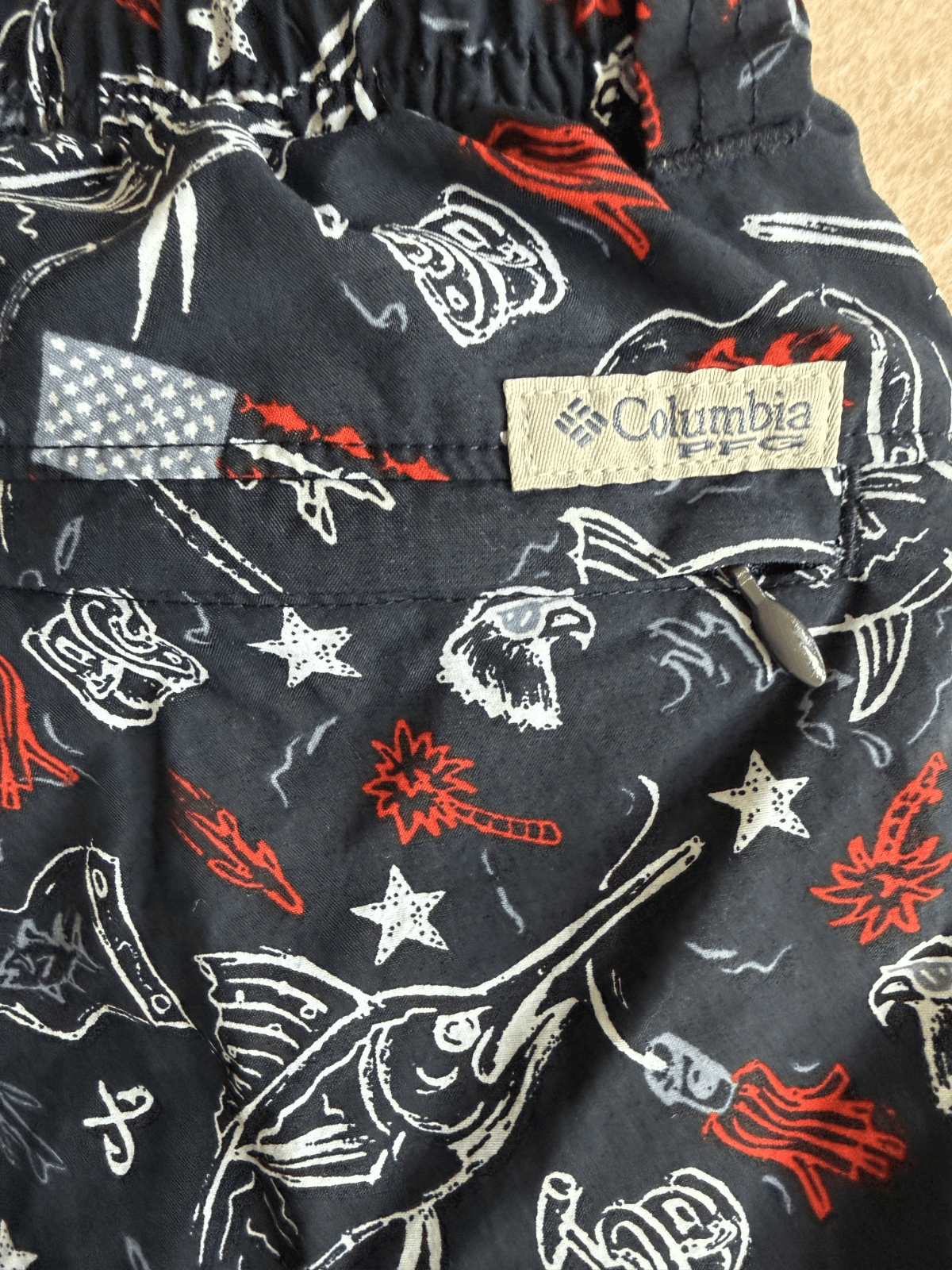 Columbia Columbia PFG Patriotic Blue Shorts Size L Swim Trunk Fish F Size US 28 / EU 44 - 4 Thumbnail