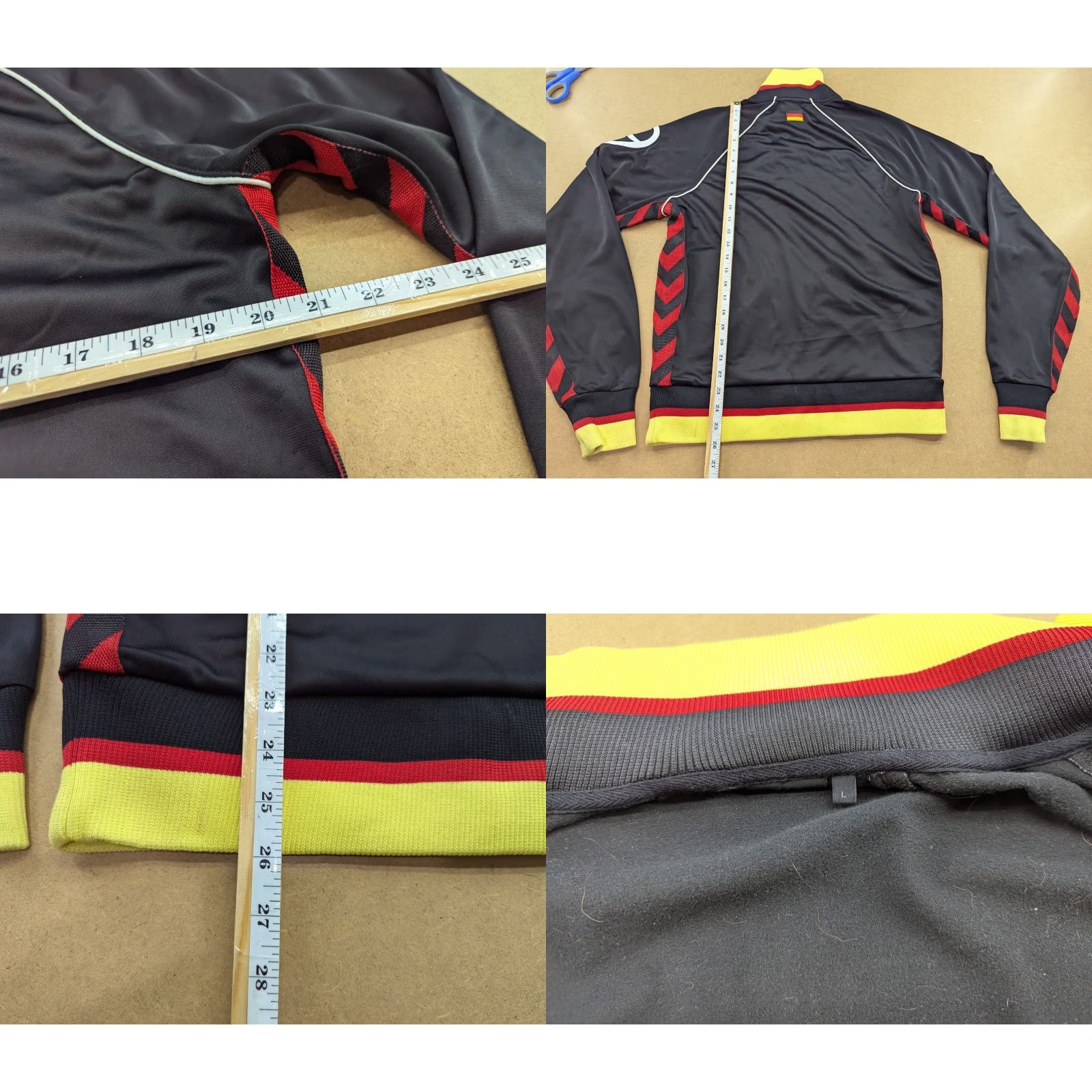Hummel Hummel Football Track Jacket Mens L Black Full Zip Quick Dry Water Resistant Training Size US L / EU 52-54 / 3 - 8 Thumbnail
