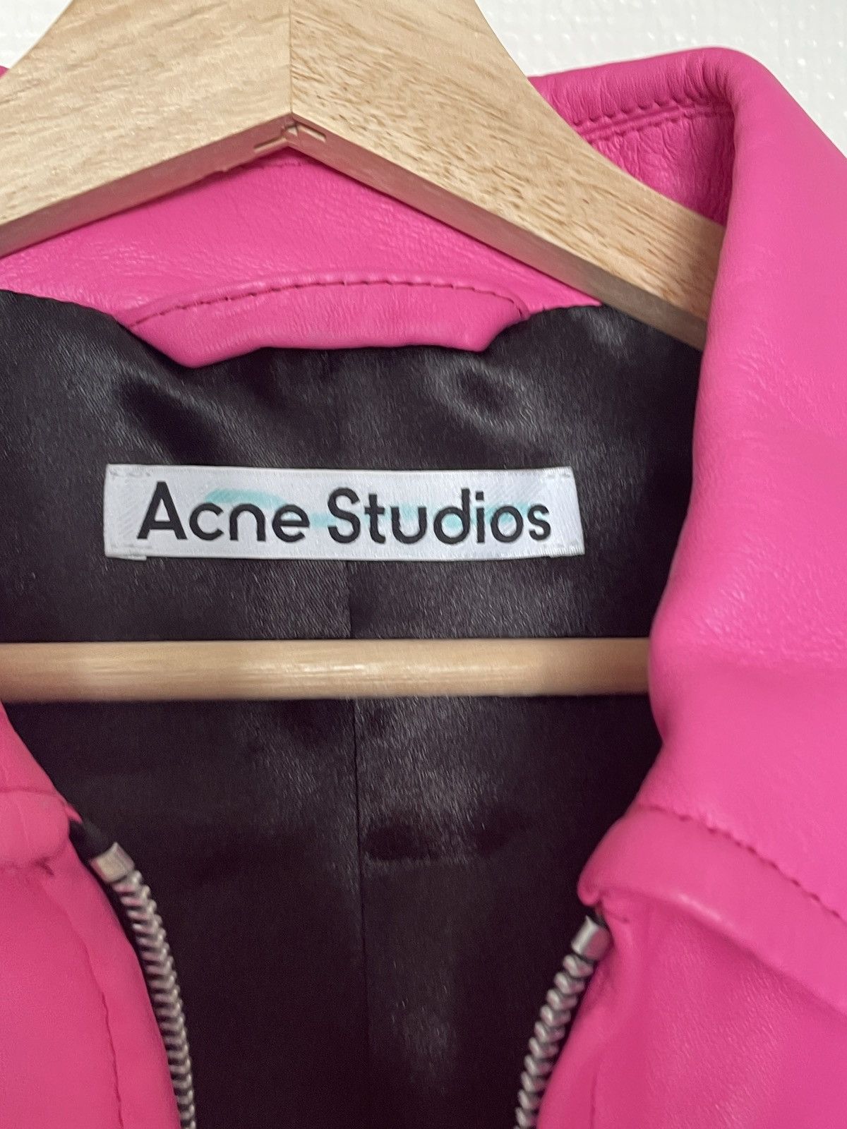 Acne Studios Acne Studios Pink Leather Jacket Size US M / EU 48-50 / 2 - 10 Thumbnail