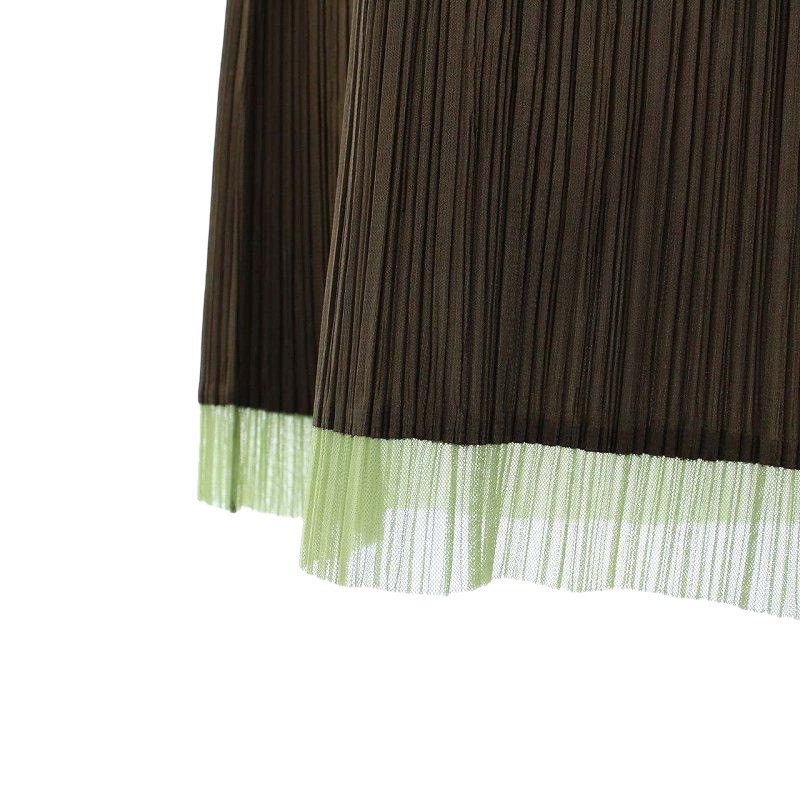 Issey Miyake Pleats Please Issey Miyake Pleated Leaves Motif Long Skirt Size 28" / US 6 / IT 42 - 13 Thumbnail