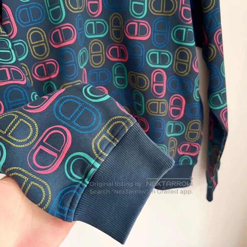Hermes Hermes Printed tweed sports shirt with chaine d'Ancre patt Size XS / US 0-2 / IT 36-38 - 5 Thumbnail
