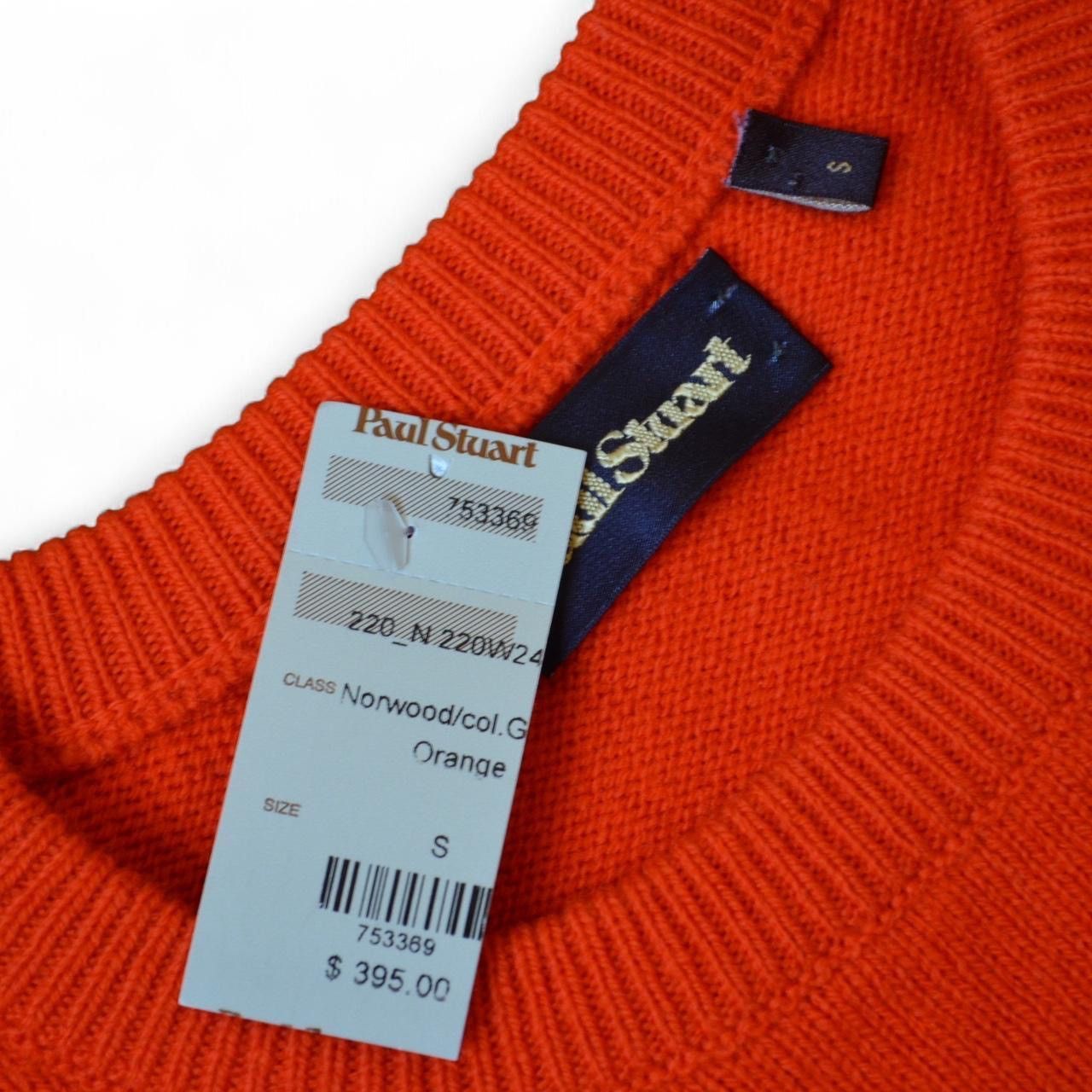 Paul Stuart Paul Stuart Orange Geelong Wool Crewneck Sweater small Size US S / EU 44-46 / 1 - 2 Thumbnail