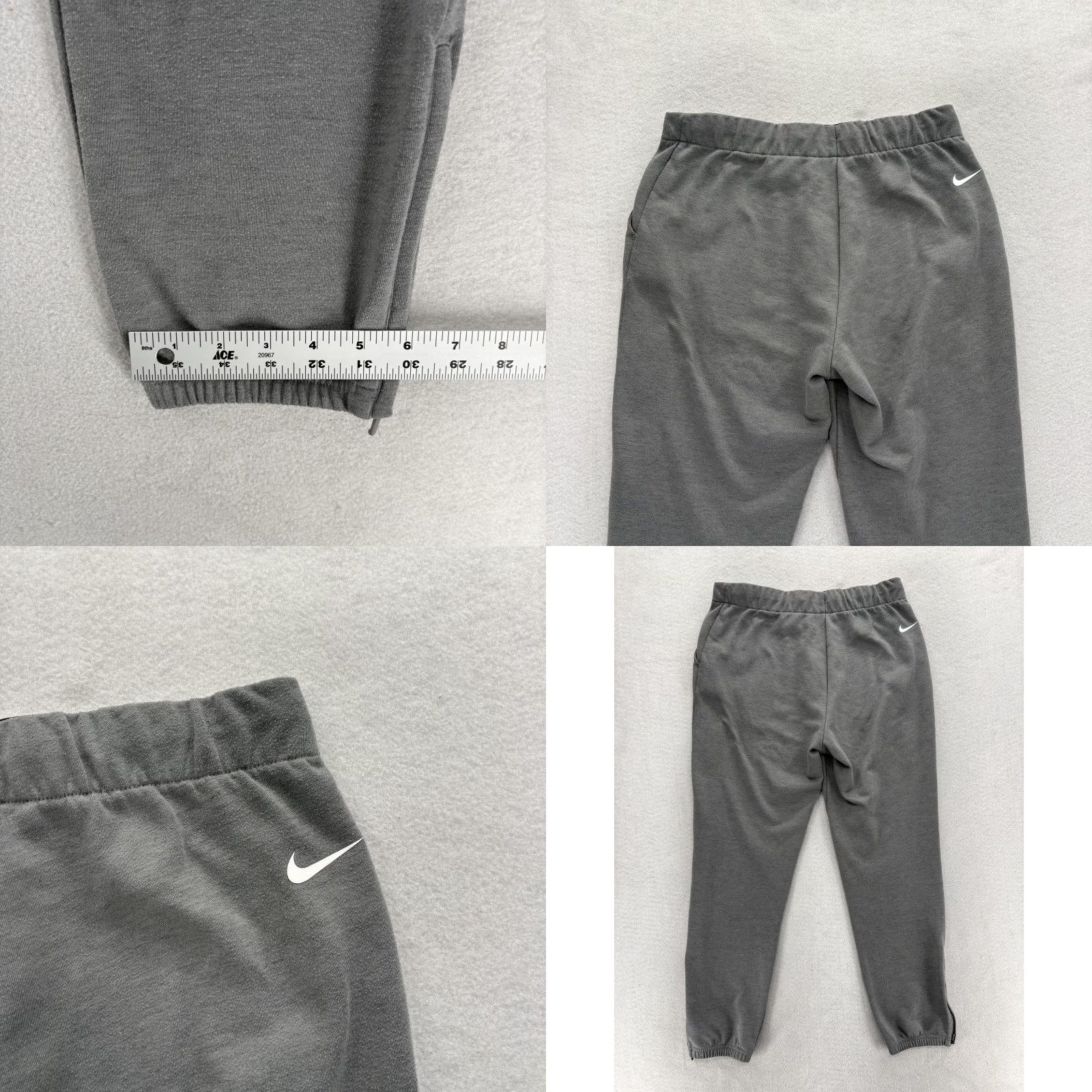 Nike Nike Dri-Fit Pants Mens Large Gray Joggers Athletic Training Zip Hem Running Gym Size US 33 - 9 Thumbnail