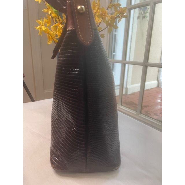 Dooney & Bourke Dooney & Bourke Embossed Lizard Hobo Shoulder Bag In Brown L Size ONE SIZE - 4 Thumbnail