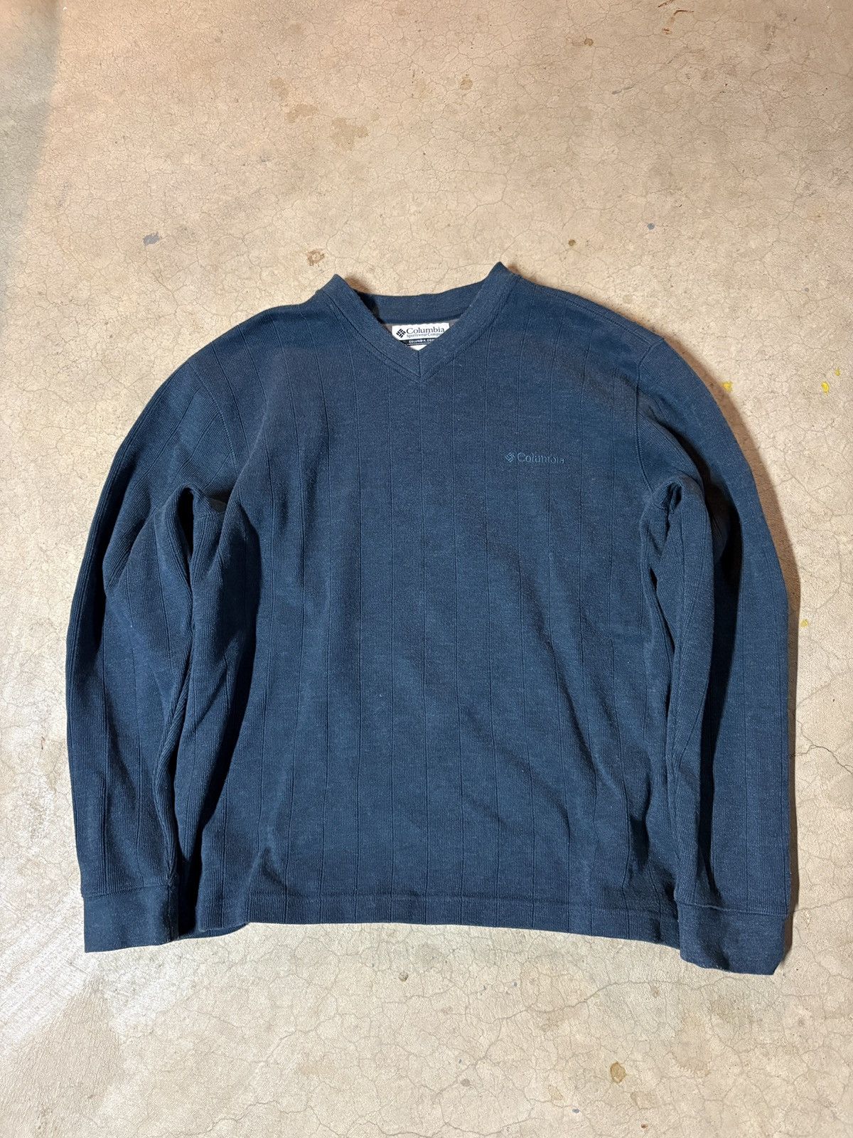 Columbia Vintage 00’s Columbia V-Neck Boxy Sweater Dark Teal Size Med Size US M / EU 48-50 / 2 - 1 Thumbnail
