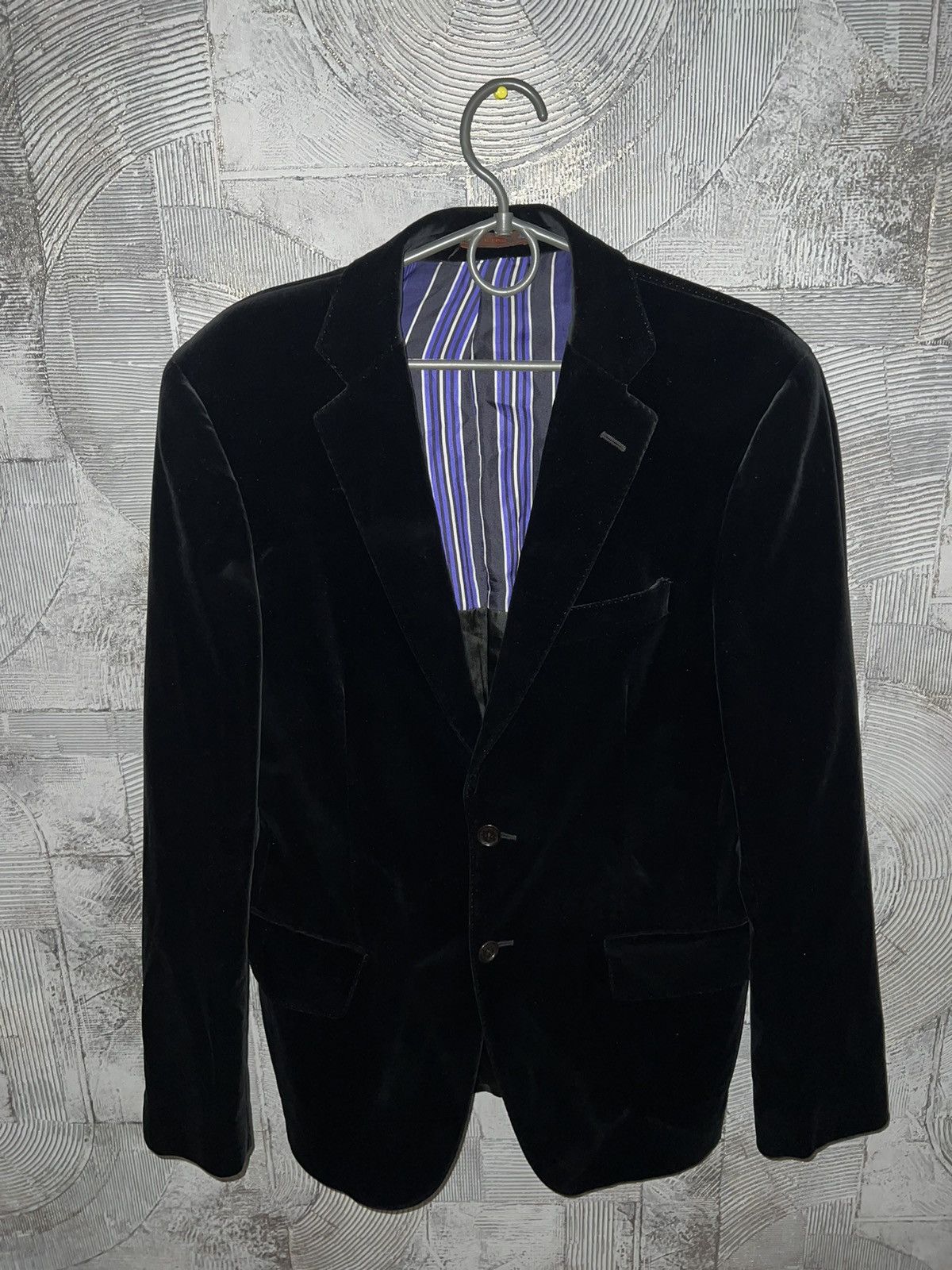 Etro Milano Velour Velvet Vintage Blazer Italy