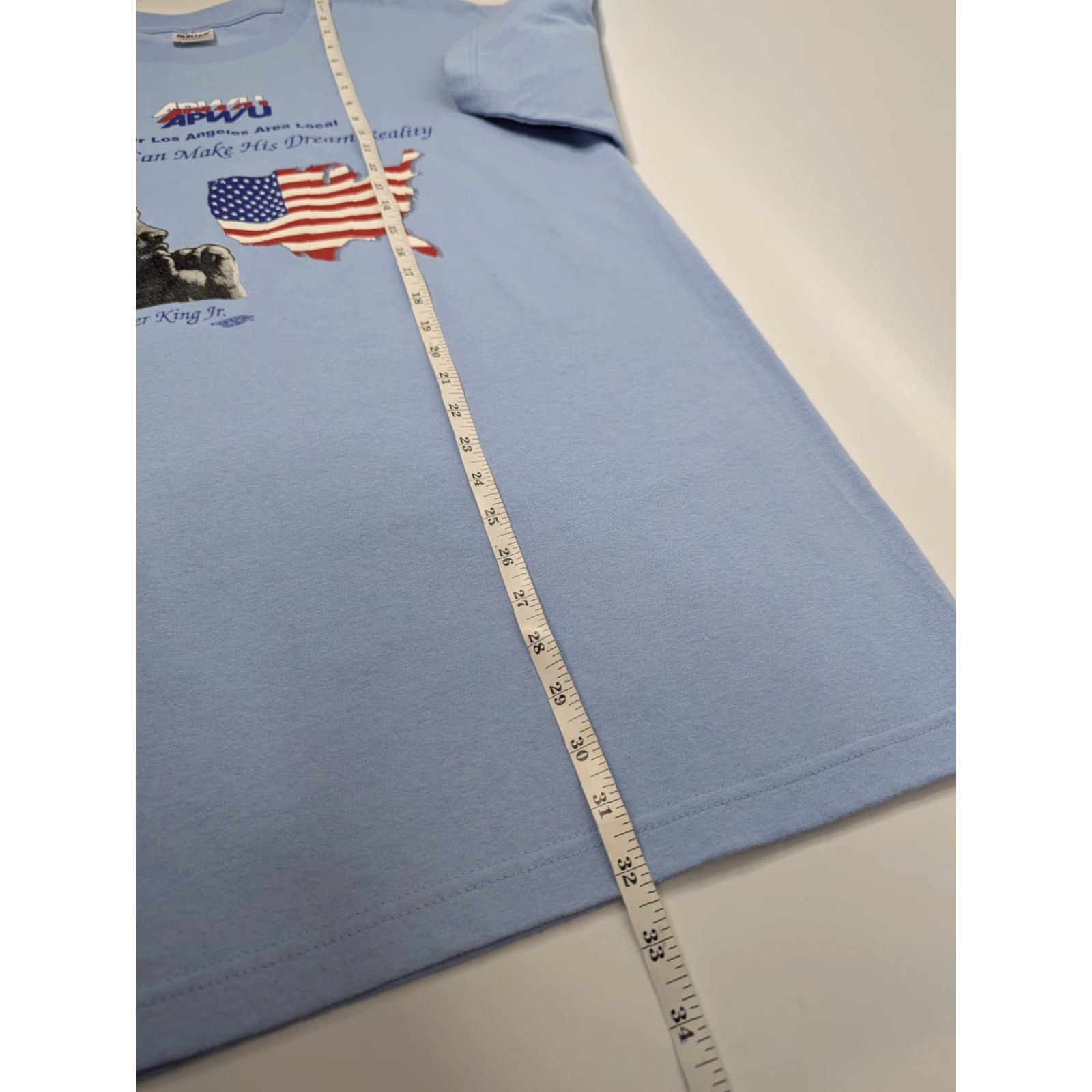 Vintage VINTAGE Murina T-Shirt - APWU American Postal Workers Union MLK LA Logo 80s Cotton Crew Neck Short Sleeve XL Mens Blue Size US XL / EU 56 / 4 - 5 Thumbnail