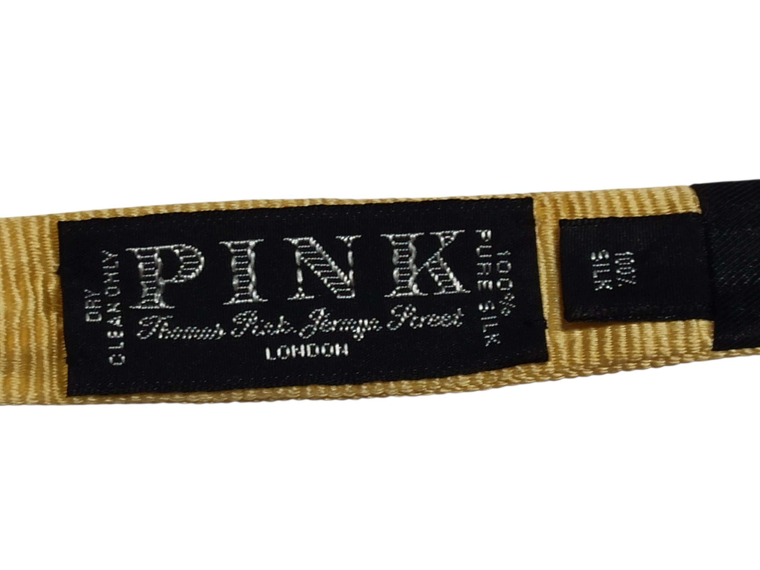 Thomas Pink Thomas Pink Silk Self Tie Bow Tie Yellow Size ONE SIZE - 2 Thumbnail