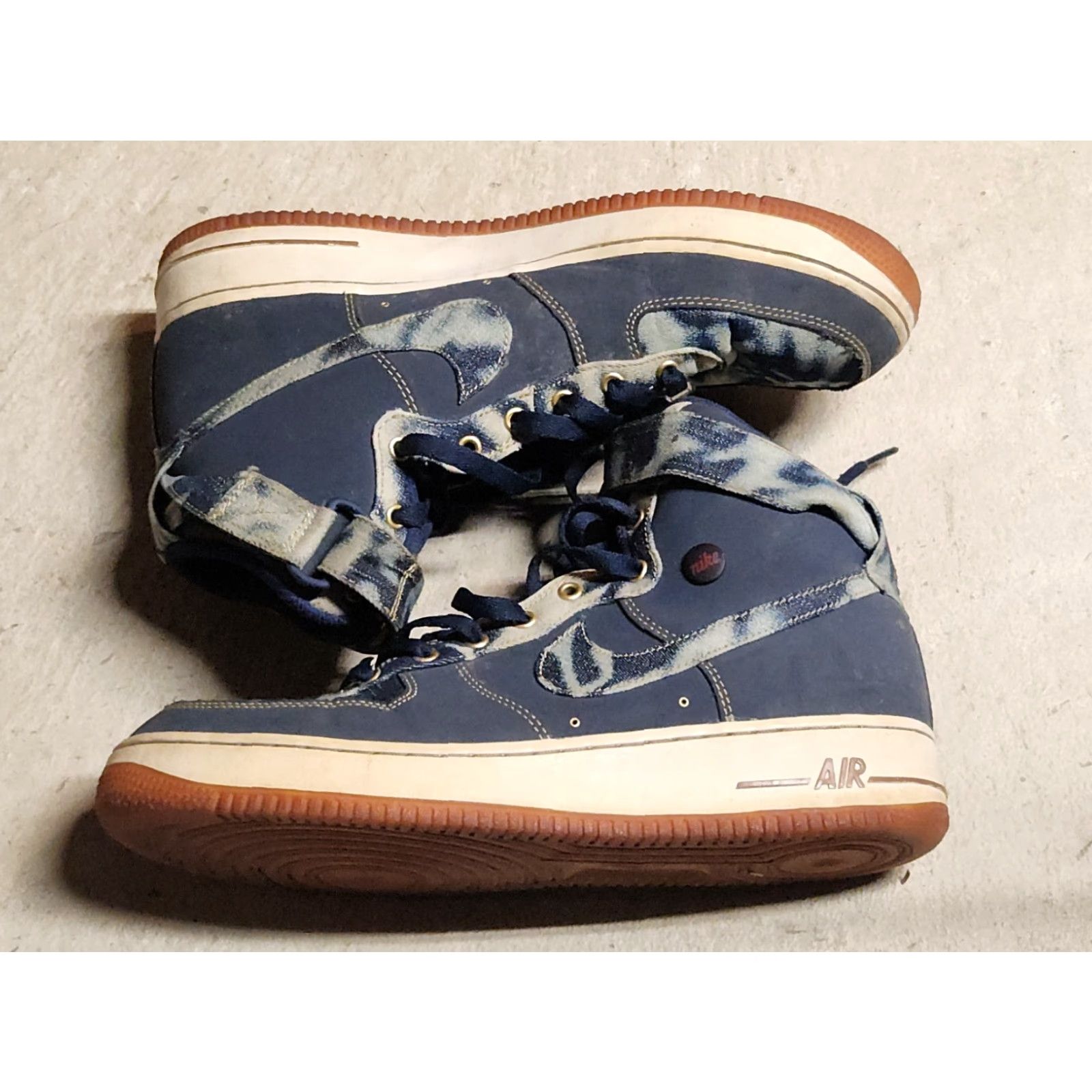 Nike Nike Air Force 1 High Denim 631039 Acid Wash Men’s Sz 9.5 No Insoles Multicolor Sneakers Size US 10 / EU 43 - 2 Thumbnail