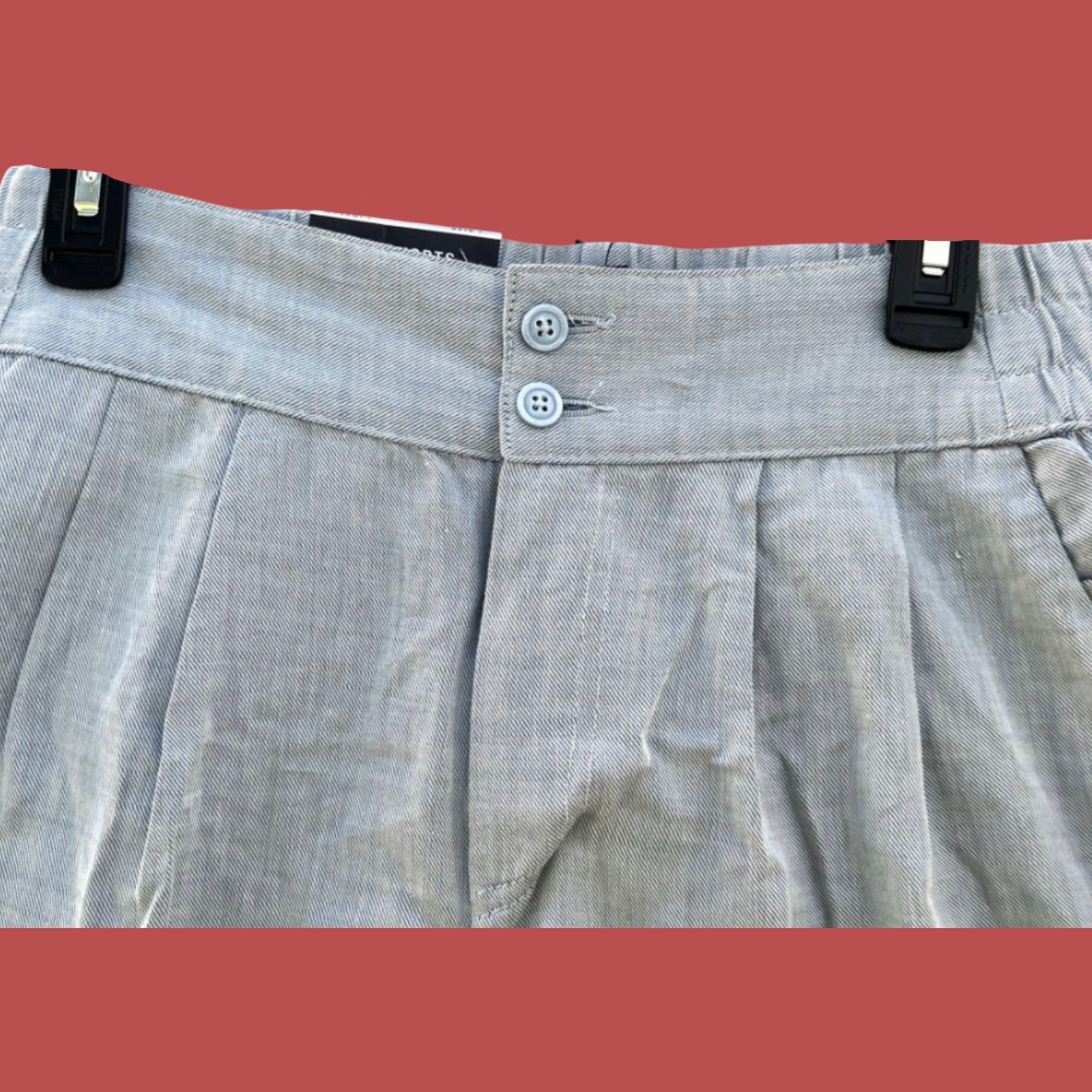 Other Who What Wear - Women's Cotton Shorts Ruffle Edge - Light Bl Size 28" / US 6 / IT 42 - 13 Thumbnail