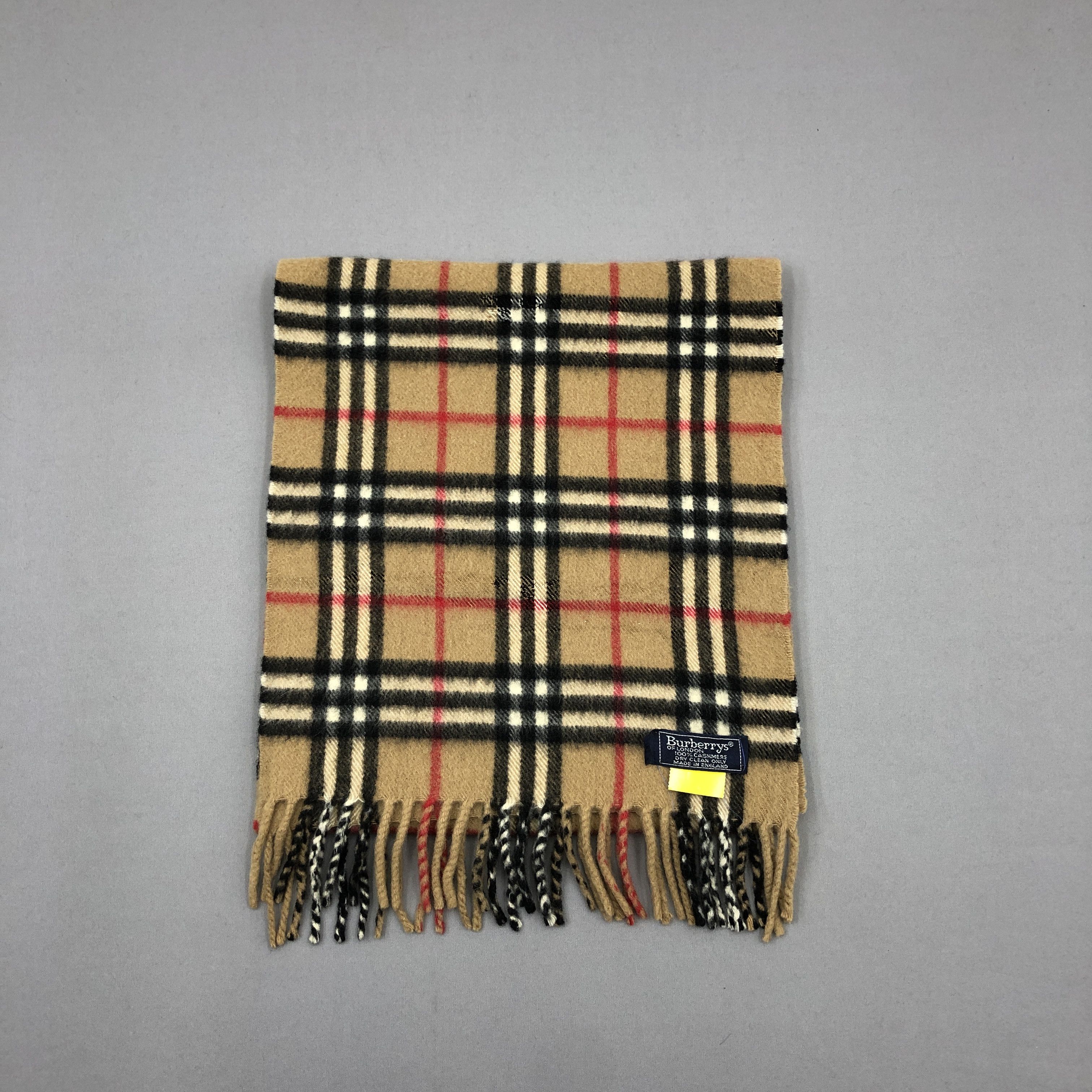 Burberry × Vintage Vintage Burberry Scarf Muffler Wool Cashmere Scarves Size ONE SIZE - 2 Thumbnail