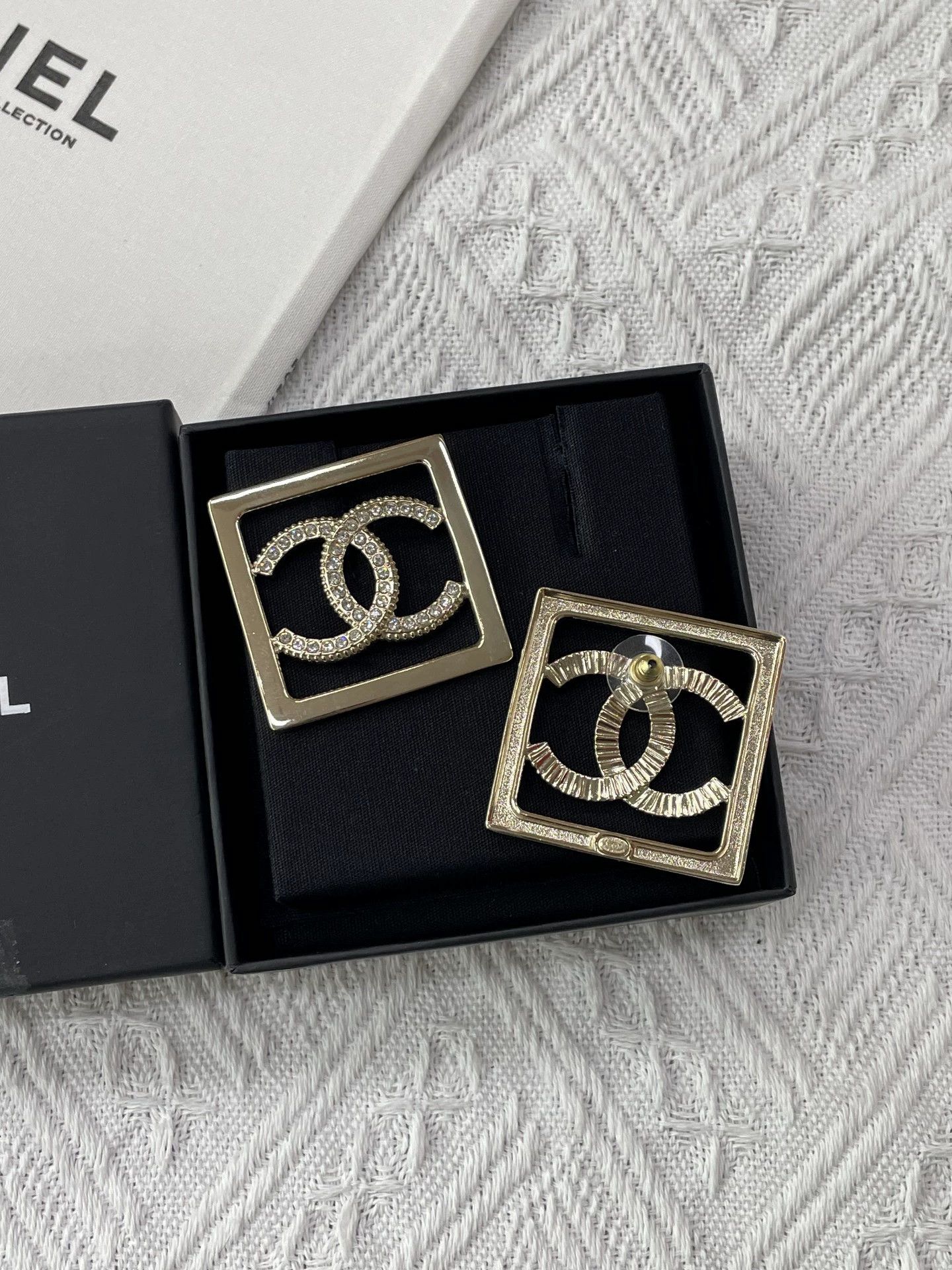 Chanel Chanel Large Square Double C Logo Earrings Size ONE SIZE - 2 Thumbnail