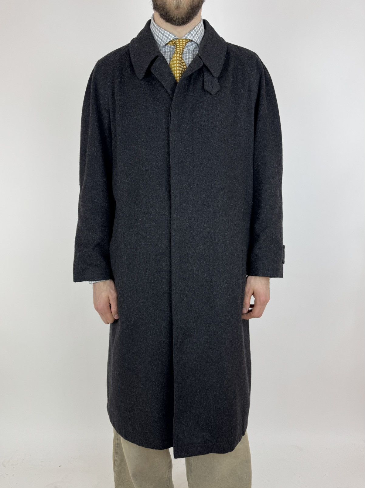 Schneiders SCHNEIDERS Wool Coat Vintage Long Trench Peacoat Coat 54/2XL Size US XXL / EU 58 / 5 - 1 Thumbnail