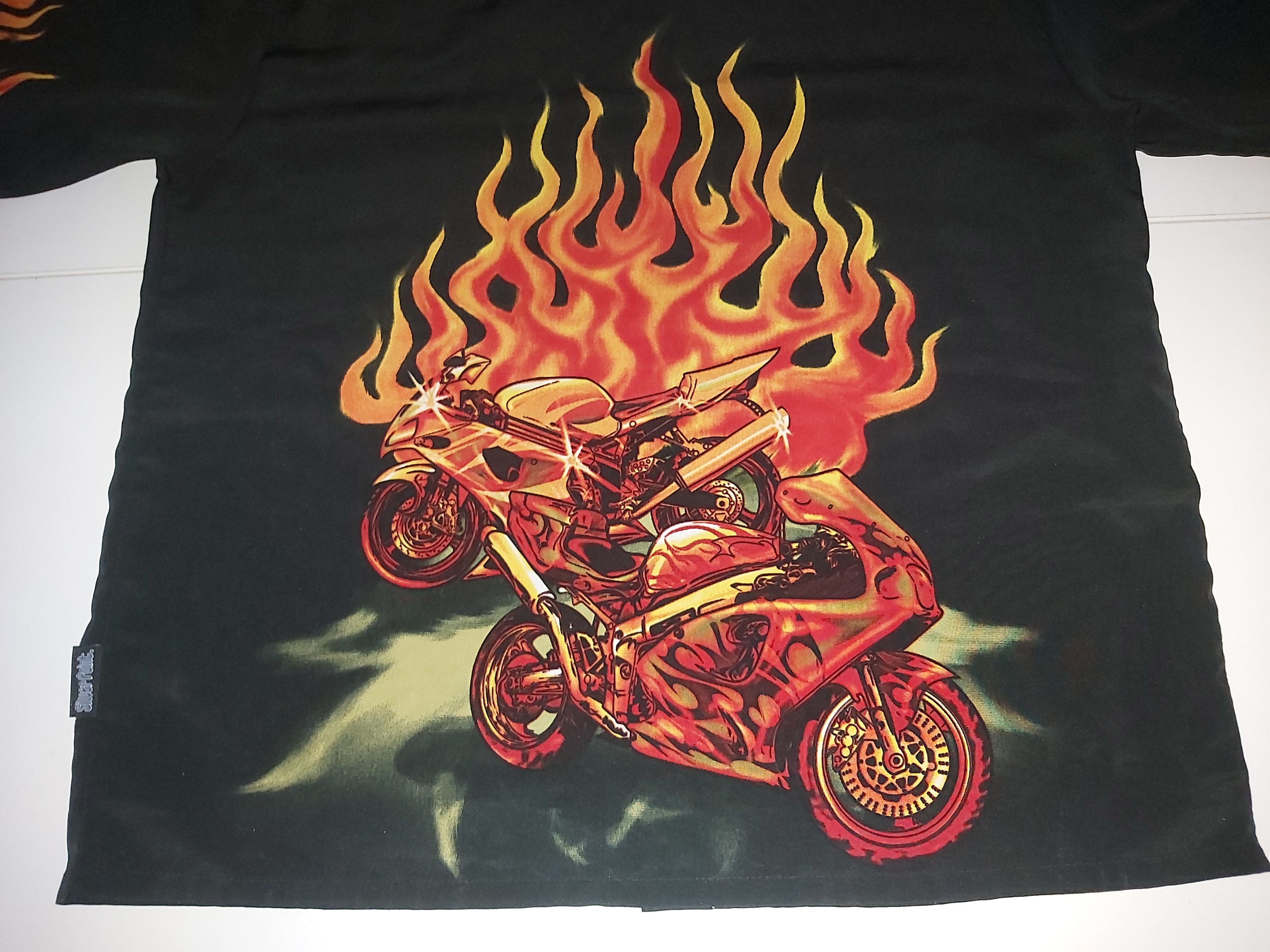 Vintage Crazy Vintage Y2K Silver Point Jnco STYLE flame shirt Size US S / EU 44-46 / 1 - 14 Thumbnail