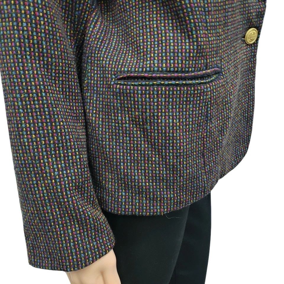 Vintage Vintage Savannah Made in USA Tweed Blazer Jacket Wool 14 Size M / US 6-8 / IT 42-44 - 5 Thumbnail