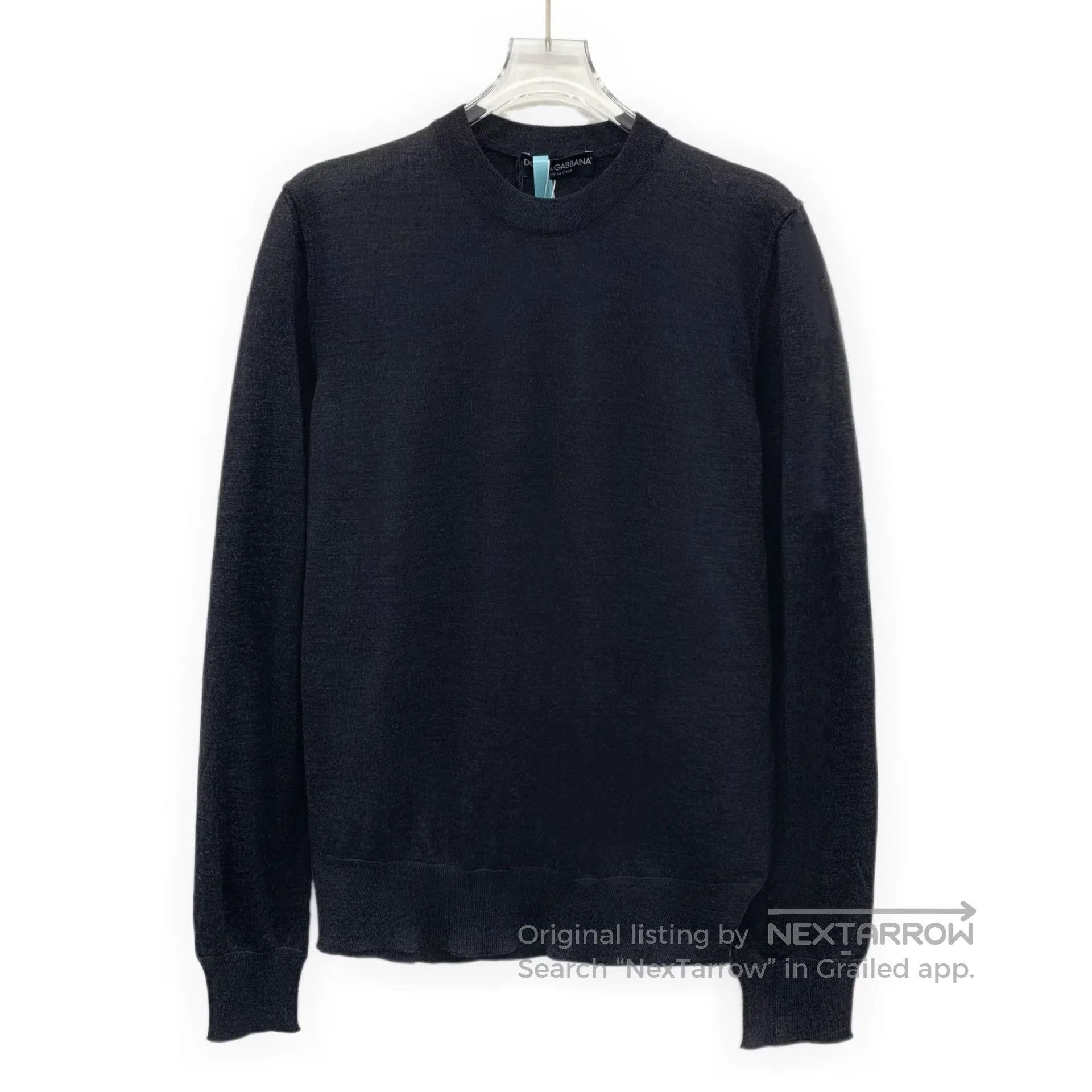 Dolce & Gabbana Dolce Gabbana Black Wool Round Neck Long Sleeve Knitwear| Size US XS / EU 42 / 0 - 1 Thumbnail