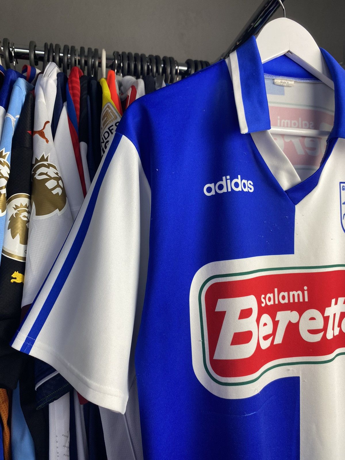 Adidas 1992/94 ADIDAS GRASSHOPERS HOME SOCCER FOOTBALL JERSEY SHIRT Size US L / EU 52-54 / 3 - 3 Thumbnail