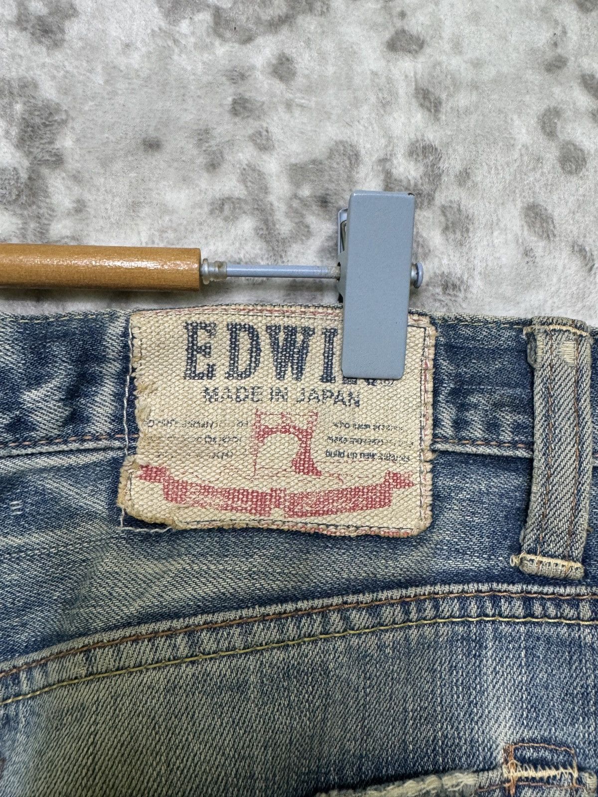 Edwin Vintage Edwin Distressed Mud Wash Denim Jeans Size US 33 - 17 Thumbnail