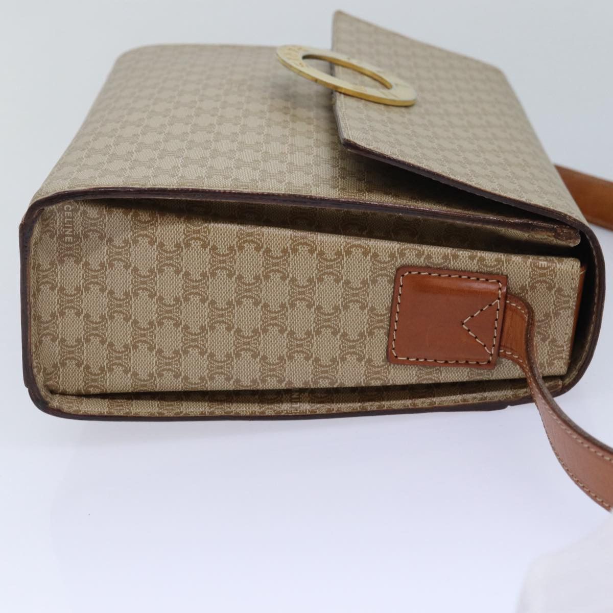 Celine CELINE Macadam Canvas Shoulder Bag Beige Size ONE SIZE - 5 Thumbnail