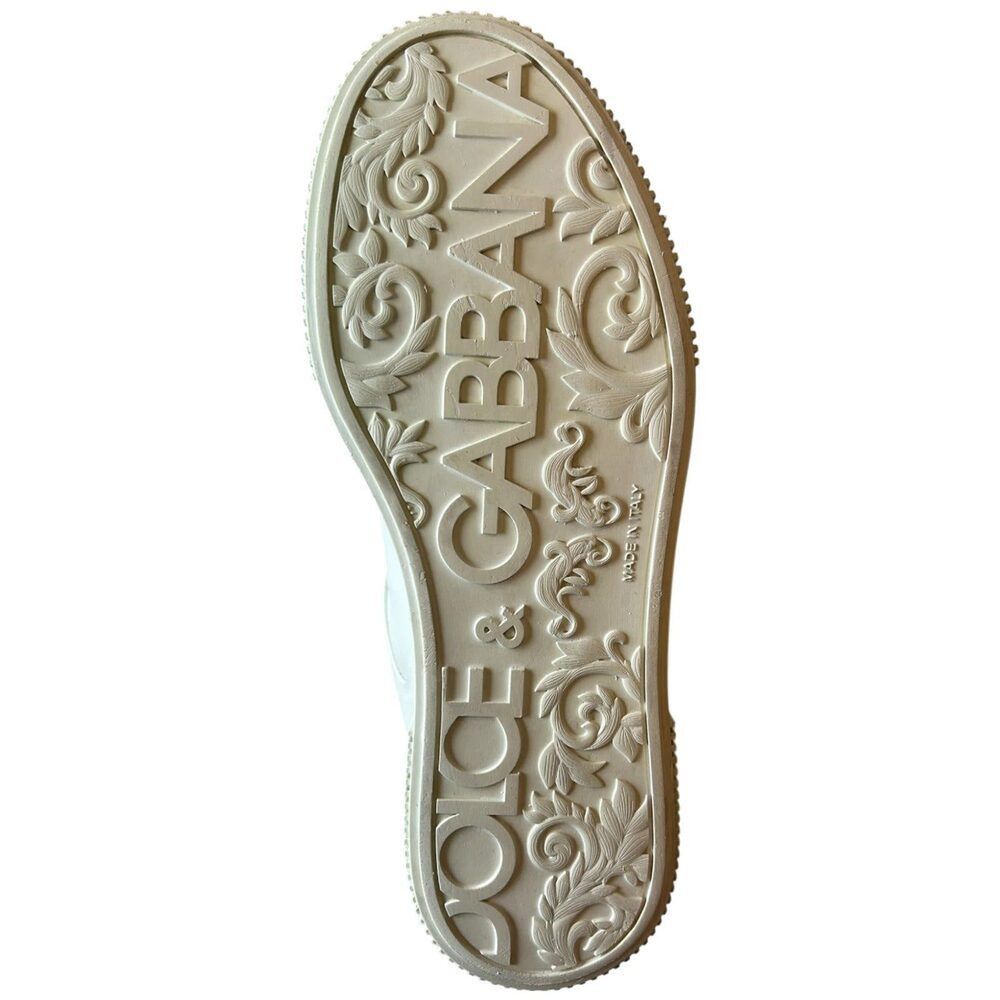 Dolce & Gabbana Dolce & Gabbana White Miami Leather Low Top Sneakers Shoes Size US 7 / EU 40 - 8 Thumbnail
