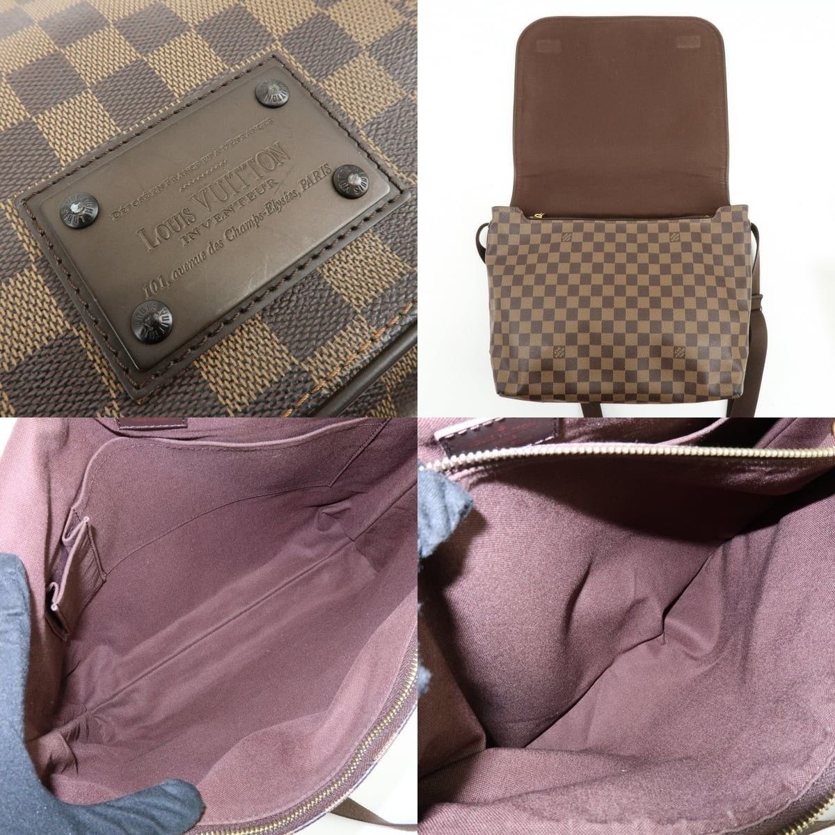 Louis Vuitton Louis Vuitton Damier Ebene Brooklyn Messenger Bag Size ONE SIZE - 7 Thumbnail