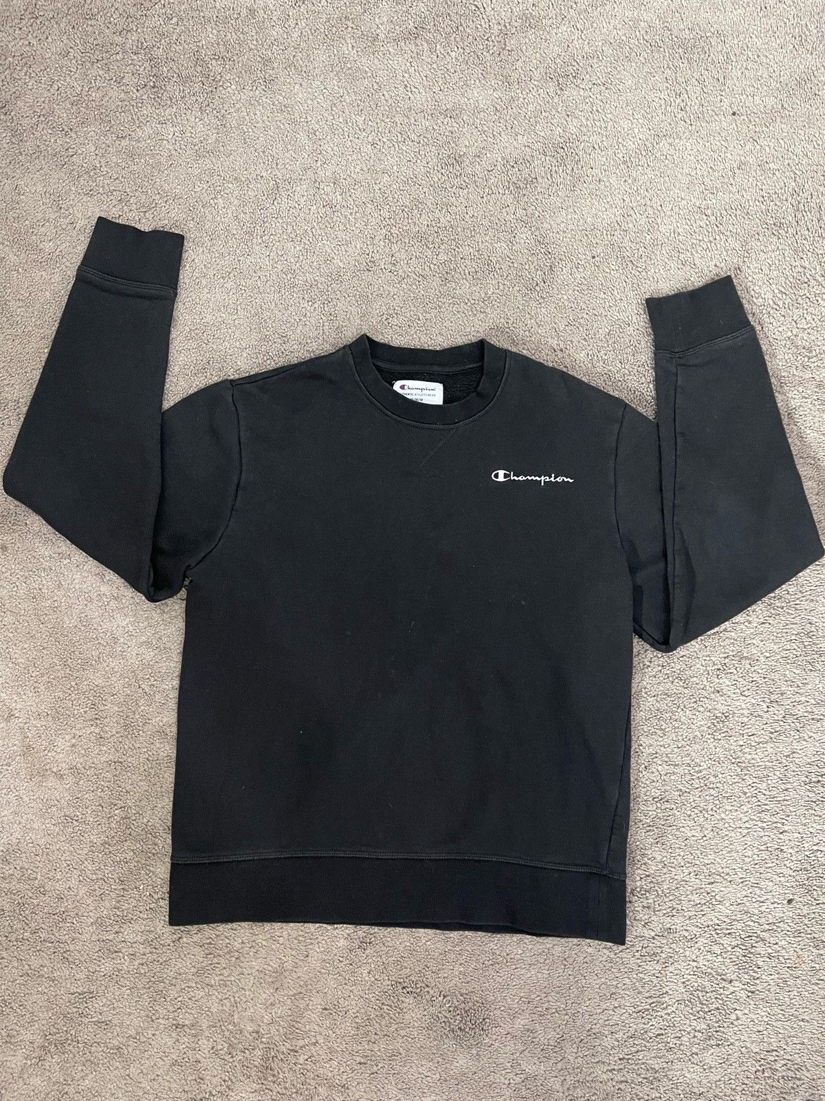 Champion Champion black crewneck sweatshirt with embroidered logo Size US M / EU 48-50 / 2 - 1 Preview