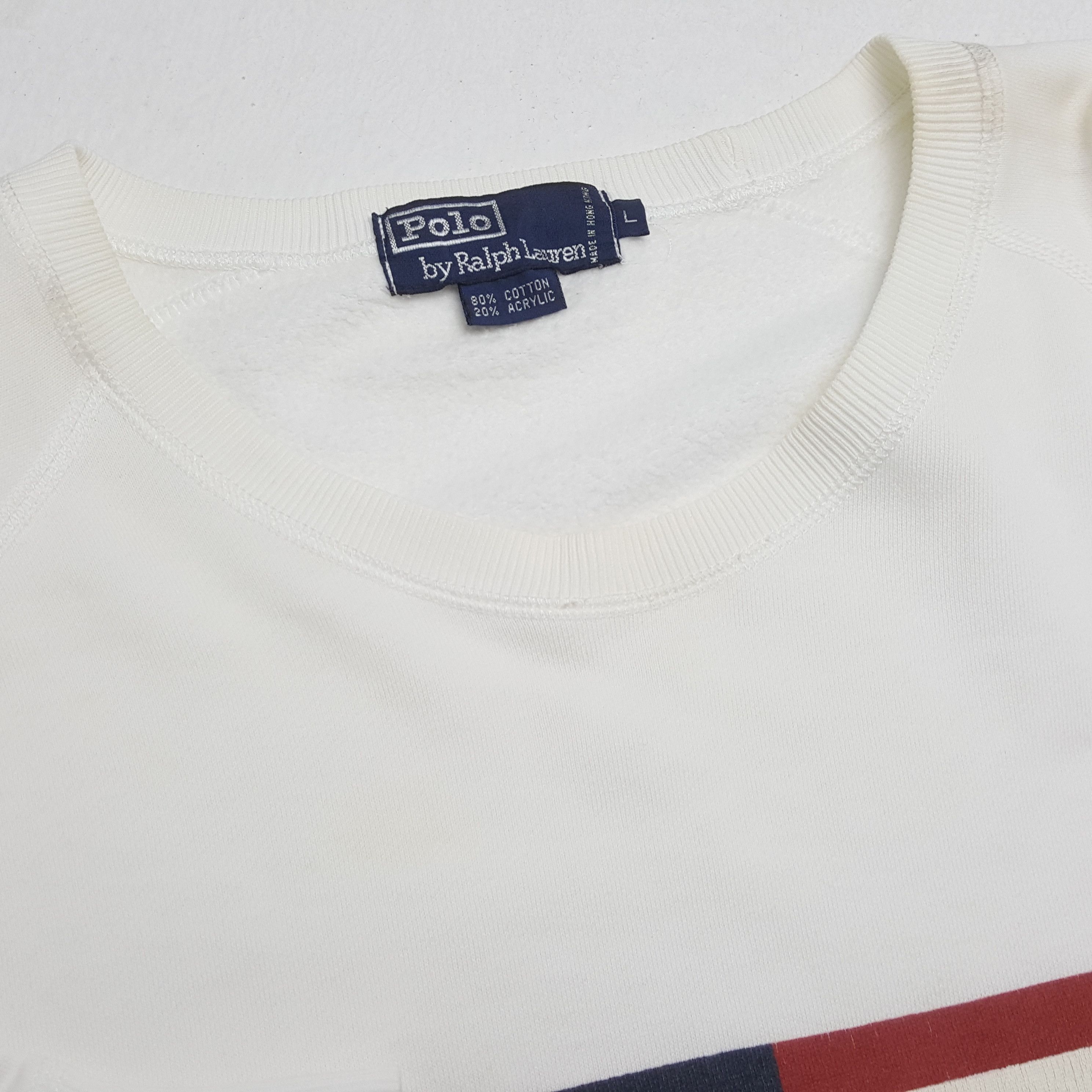 Polo Ralph Lauren × Vintage Vintage POLO by RALPH LAUREN American Flag Style Sweatshirt Size US XL / EU 56 / 4 - 9 Thumbnail