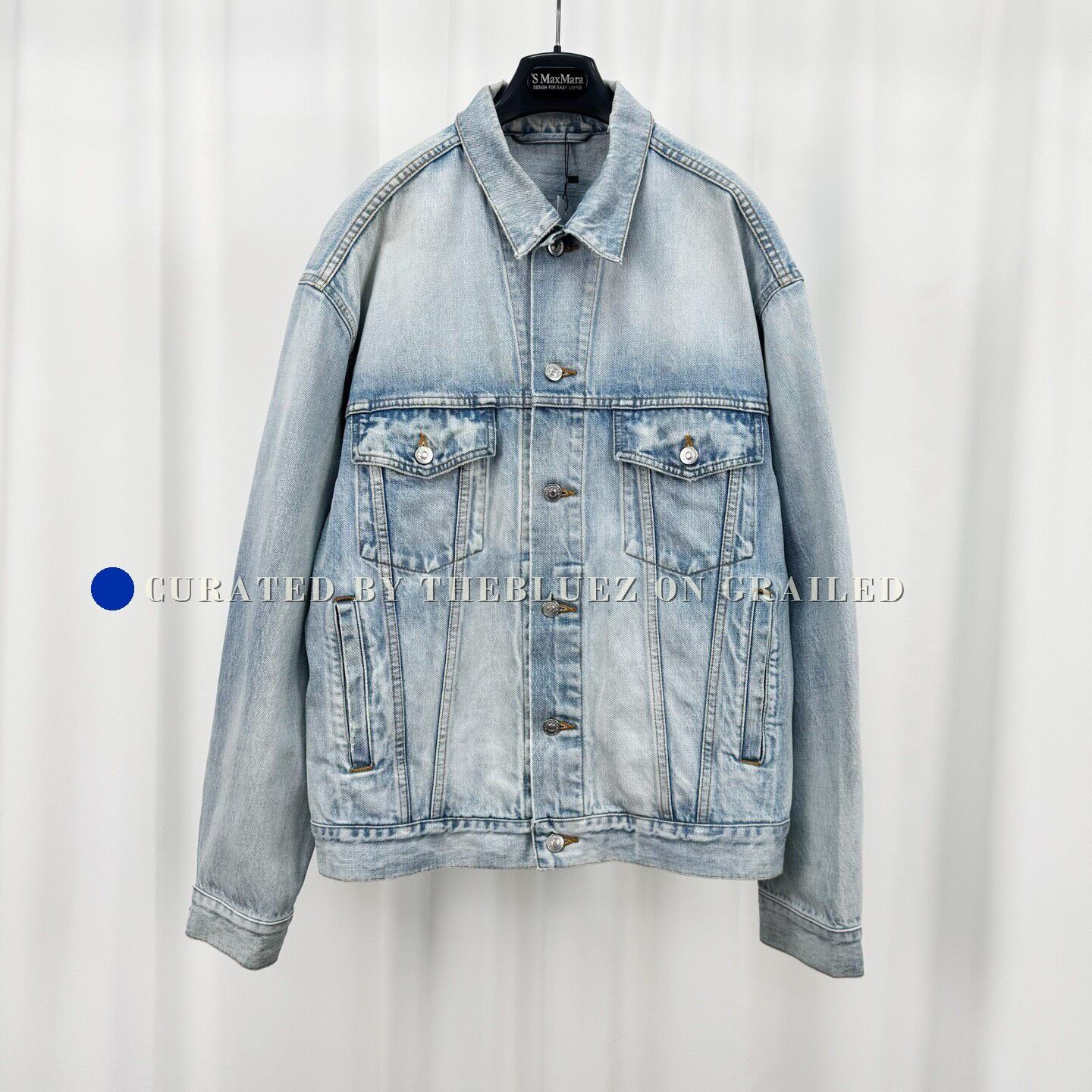 Balenciaga Balenciaga Back Letter Denim Jacket Size US S / EU 44-46 / 1 - 1 Thumbnail