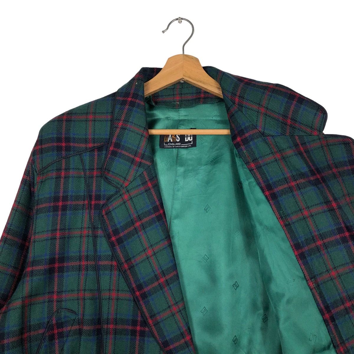Japanese Brand 🔥Double Breast Wool Bomber Jacket Daks London Tartan Design Size US L / EU 52-54 / 3 - 12 Thumbnail