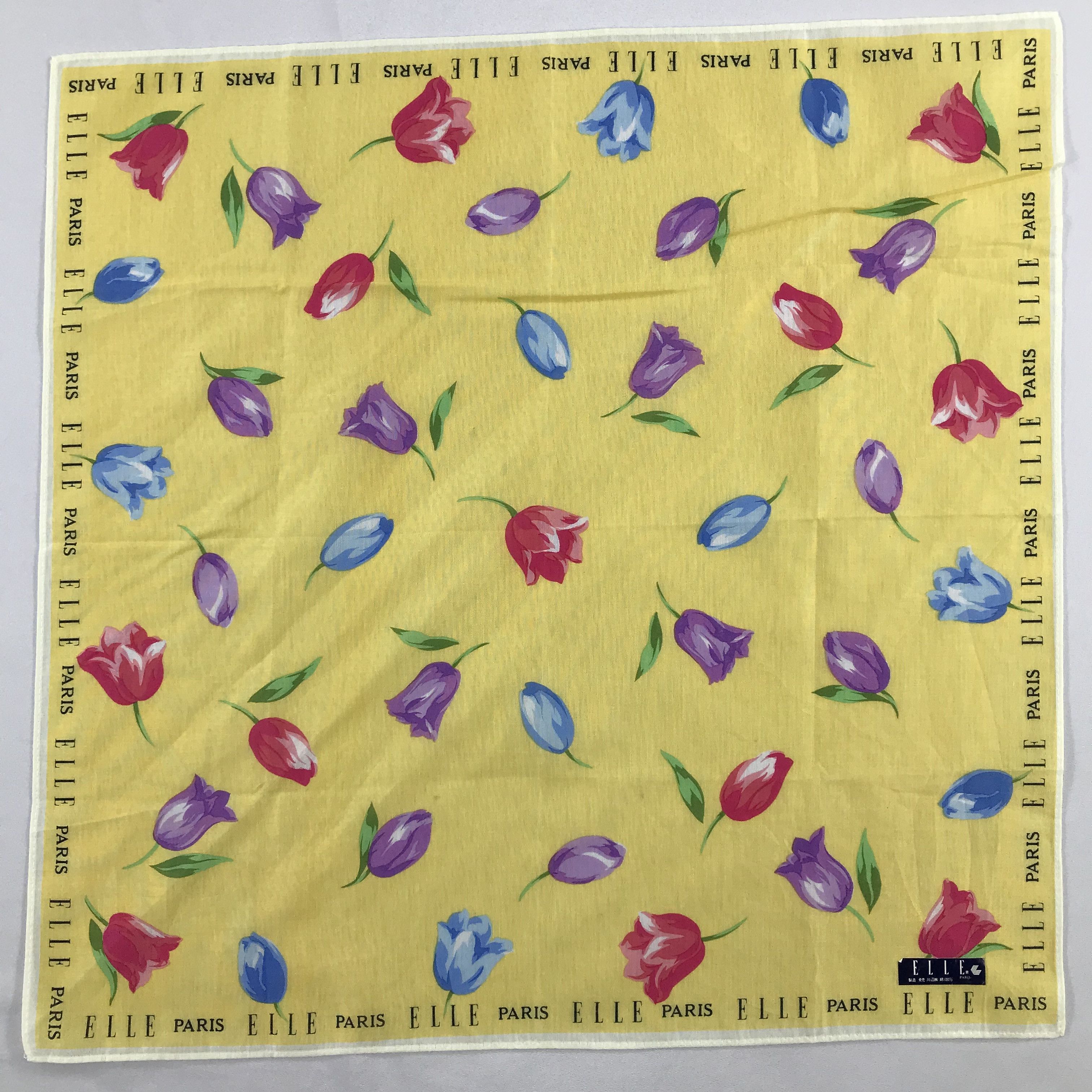 Vintage Elle Bandana / Handkerchief / Neckerchief - S2237 Size ONE SIZE - 1 Thumbnail