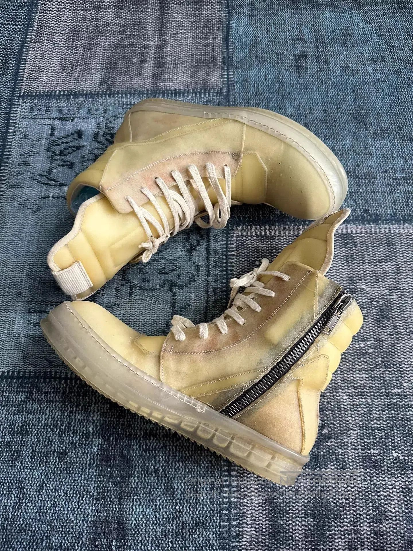 Rick Owens Multi Color High-Top Sneakers Size 8. Size US 8 / EU 41 - 2 Thumbnail