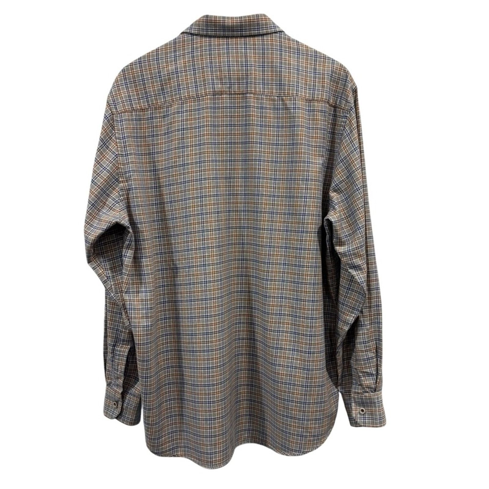 Johnston & Murphy JOHNSTON & MURPHY Blue and Brown Button Down Shirt, Size L Size US L / EU 52-54 / 3 - 4 Thumbnail