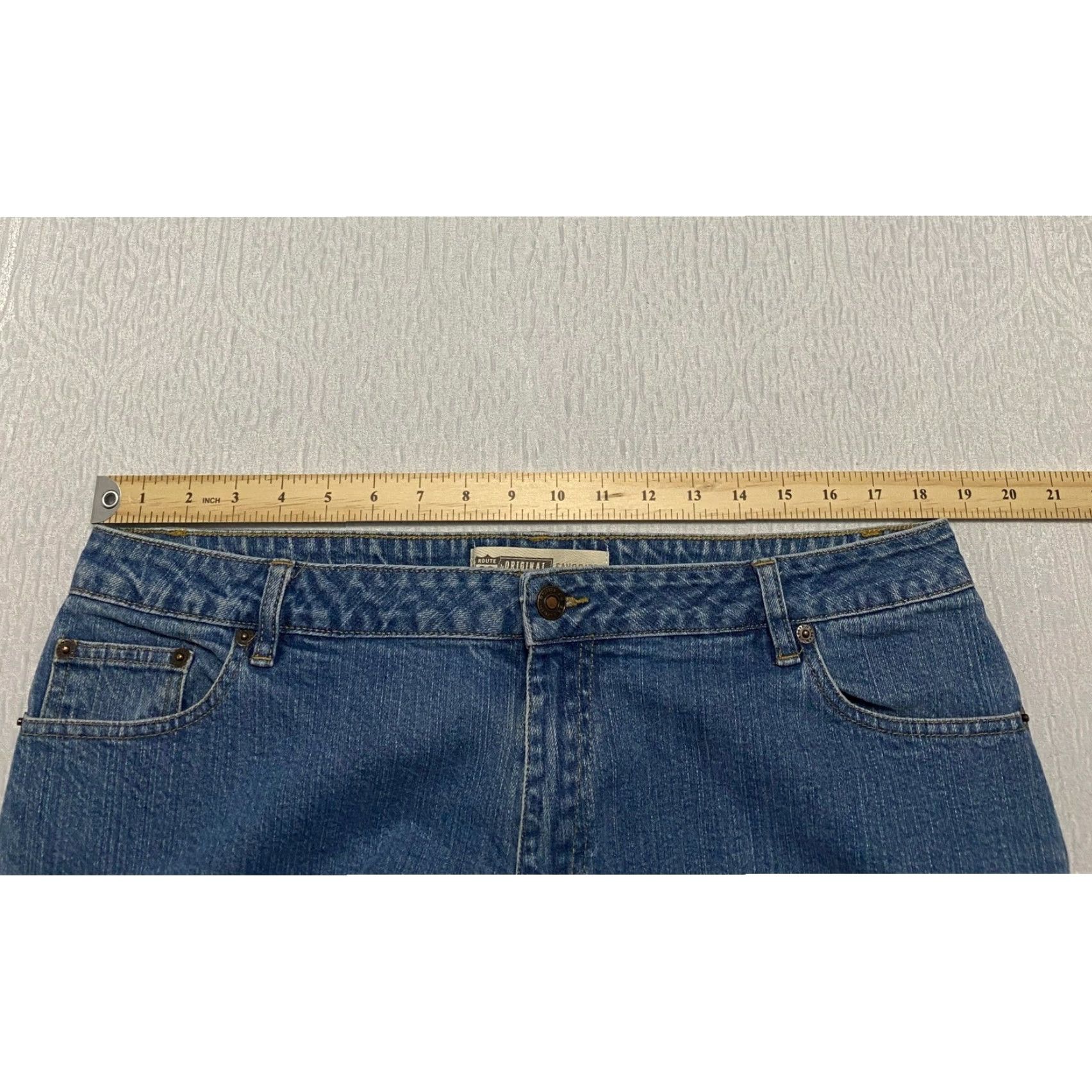Route 66 VINTAGE Route 66 Bootcut Jeans Women's Plus Size 18 Short Blue 36x27 Casual Denim Pockets Comfort Size 40" / US 18 - 5 Thumbnail