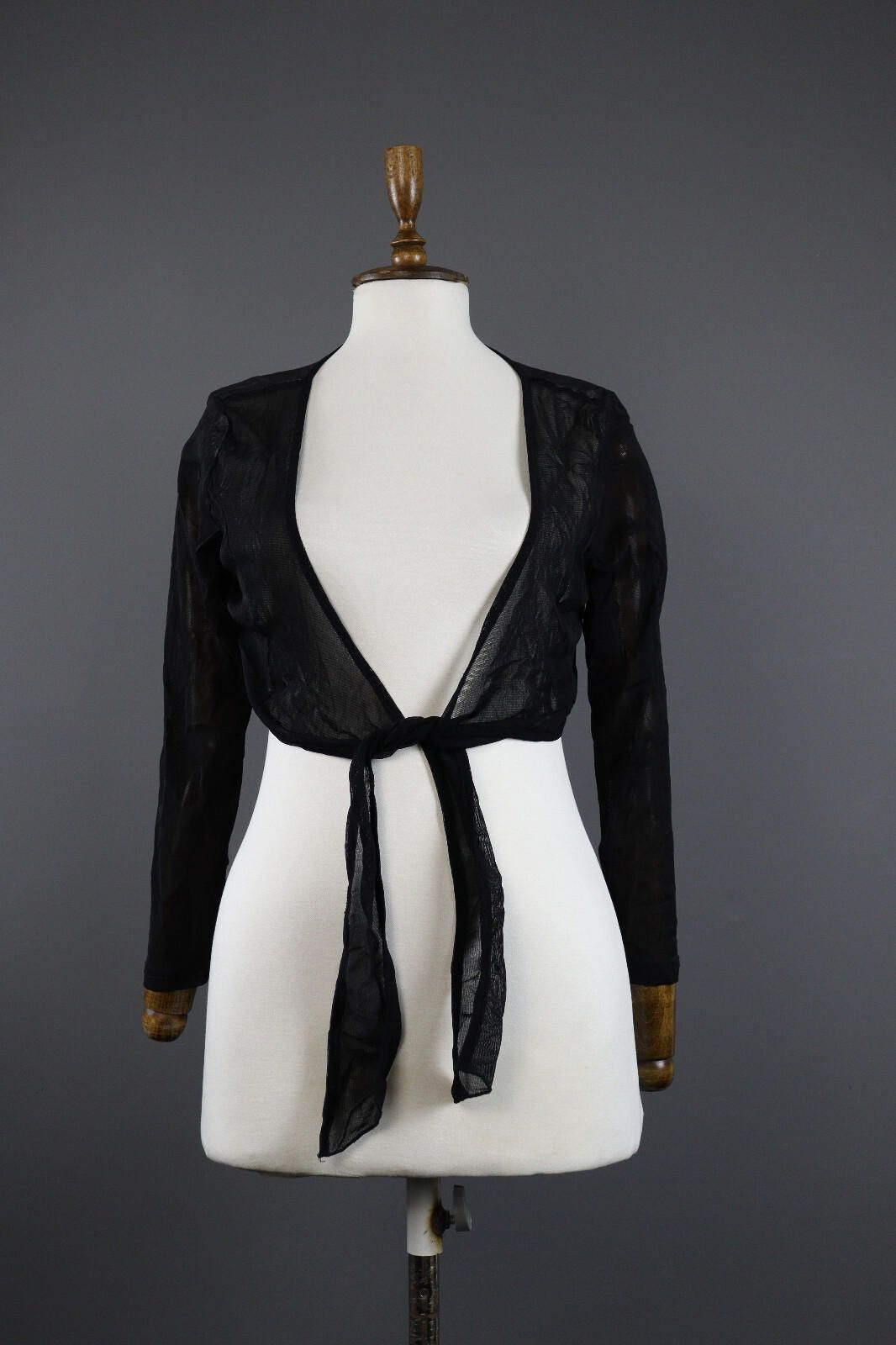 Designer C'Fait Pour Vous Paris Open Front Mesh Cape Sweater Size 1 Size M / US 6-8 / IT 42-44 - 1 Thumbnail
