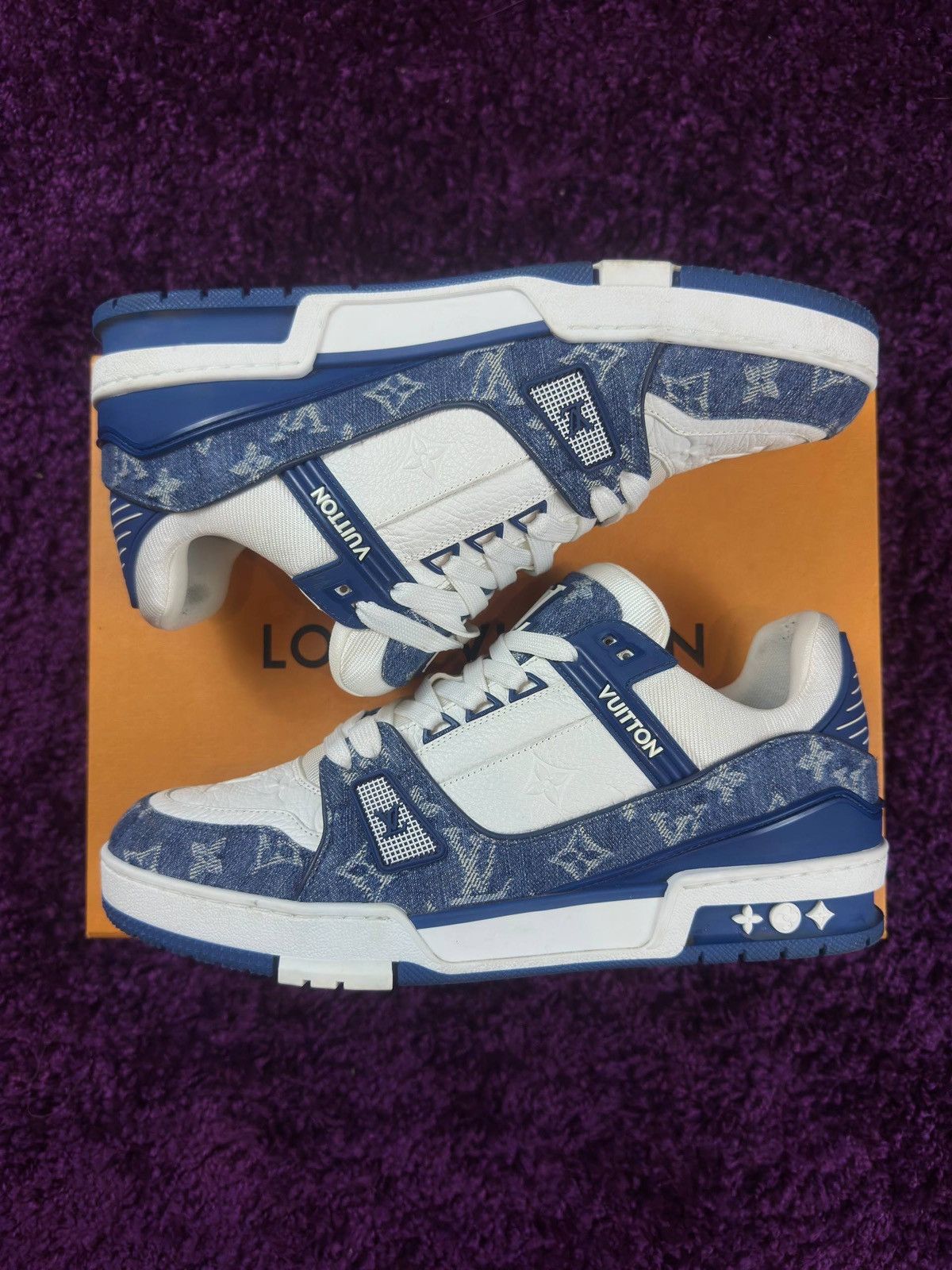 Louis Vuitton Louis Vuitton Trainer Blue Denim Size US 8.5 / EU 41-42 - 3 Thumbnail