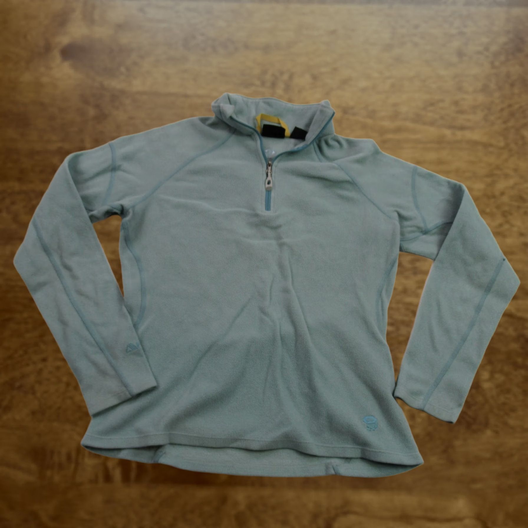 Mountain Hardwear Mountain Hardwear Sweater Womens Medium Long Sleeve High Neck 1/4 Zip Green Pullover Casual Regular Knit Fleece Size M / US 6-8 / IT 42-44 - 1 Thumbnail