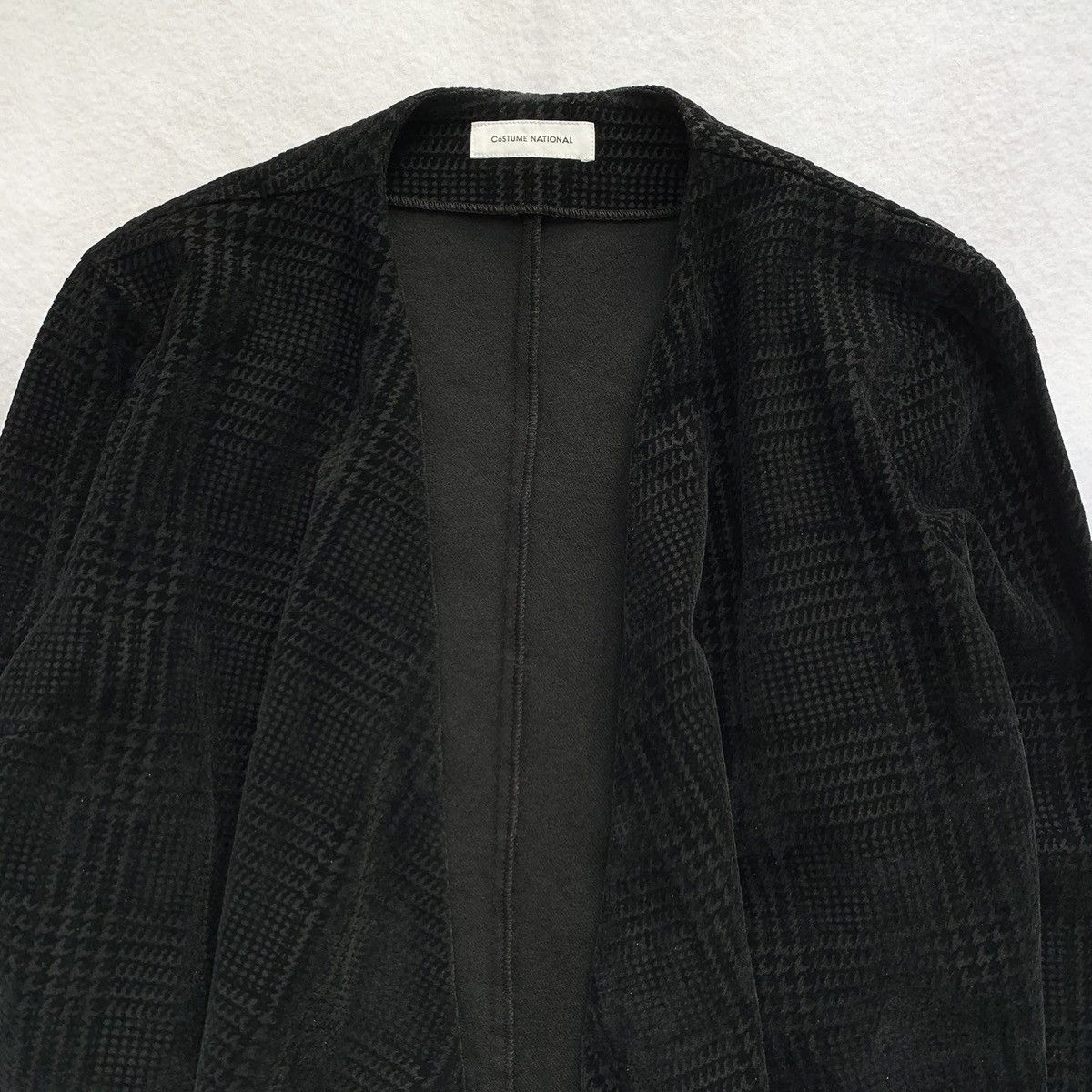 Costume National Costume National AW2000 Velvet Houndstooth Wrap Jacket Size S / US 4 / IT 40 - 5 Thumbnail