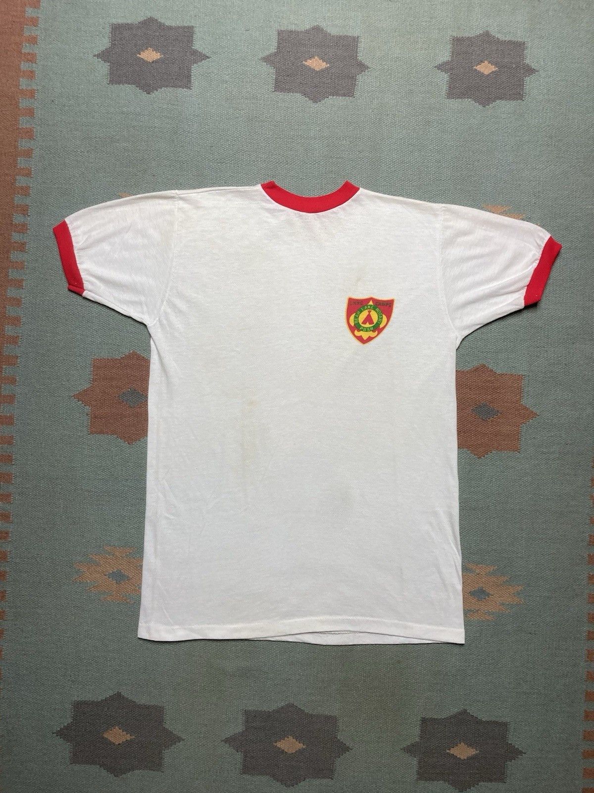 Vintage 60s 70s ringer t shirt Boy Scout bear Lake Michigan BSA XL Size US XL / EU 56 / 4 - 1 Thumbnail