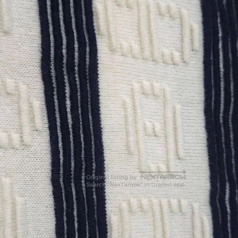 Hermes Hermes Blue White Stripe Cashmere Sweater. Size US XS / EU 42 / 0 - 7 Thumbnail