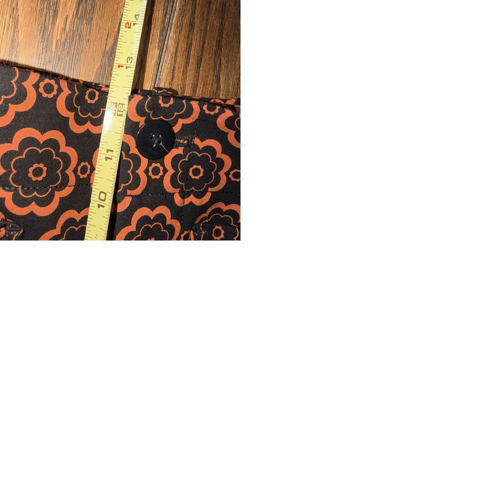 Anthropologie VINTAGE Anthropologie Maeve The Colette Pants Wide-Leg Black Orange Motif New Size 28" / US 6 / IT 42 - 10 Thumbnail