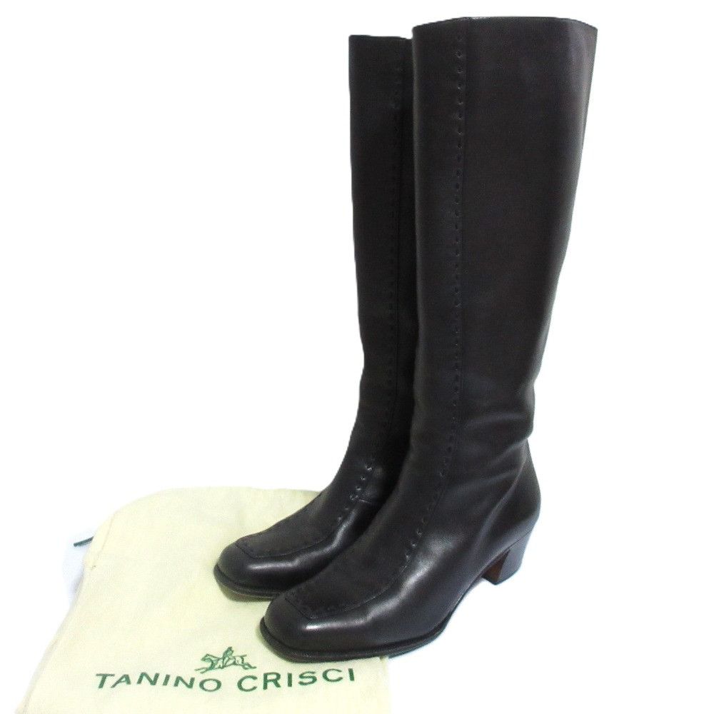 Other Other Tanino Crisci Leather Long Boots Leather Shoes DUTY FREE for USA Size ONE SIZE - 1 Thumbnail