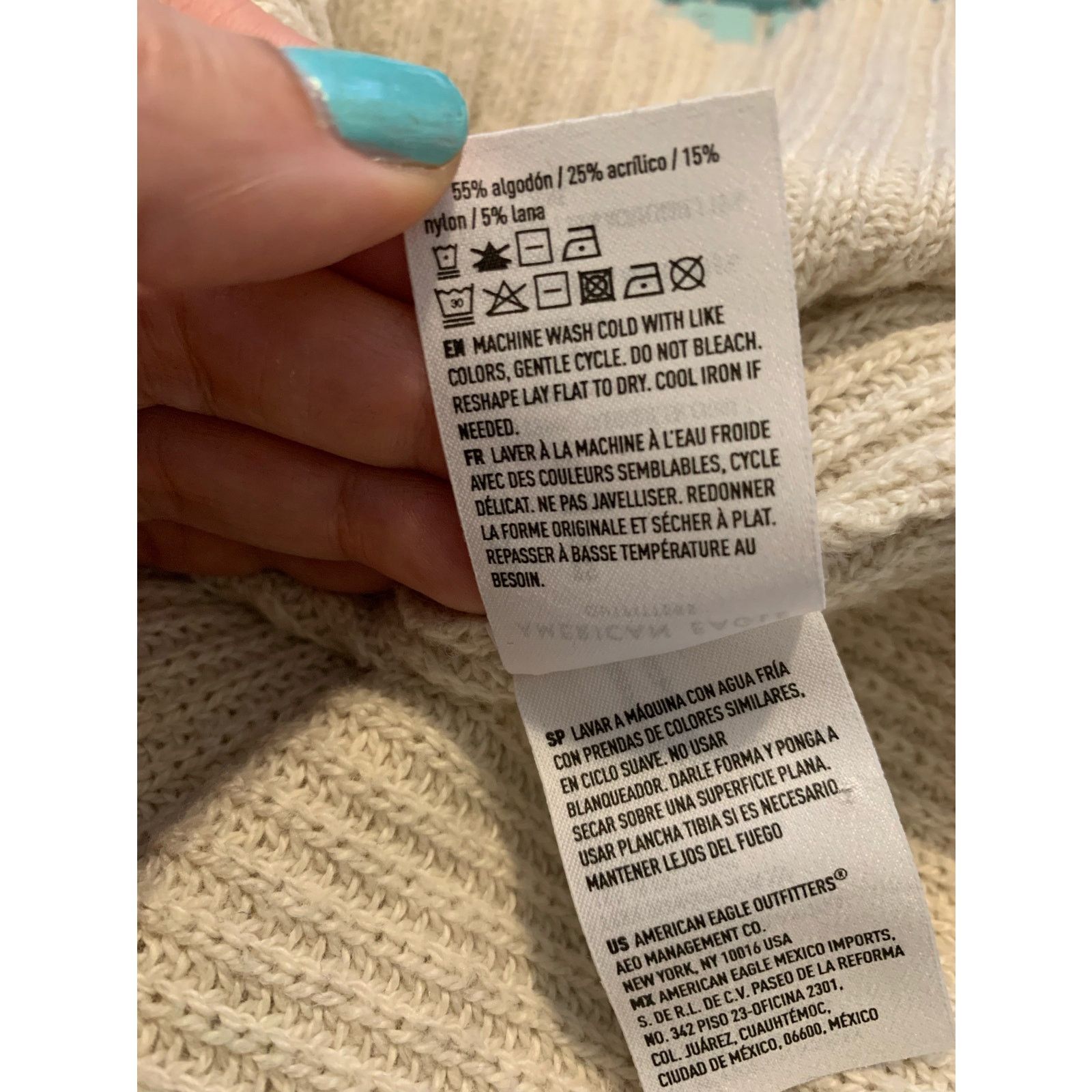 American Eagle Outfitters American Eagle cream mini sweater dress size Xsmall Size XS / US 0-2 / IT 36-38 - 5 Thumbnail