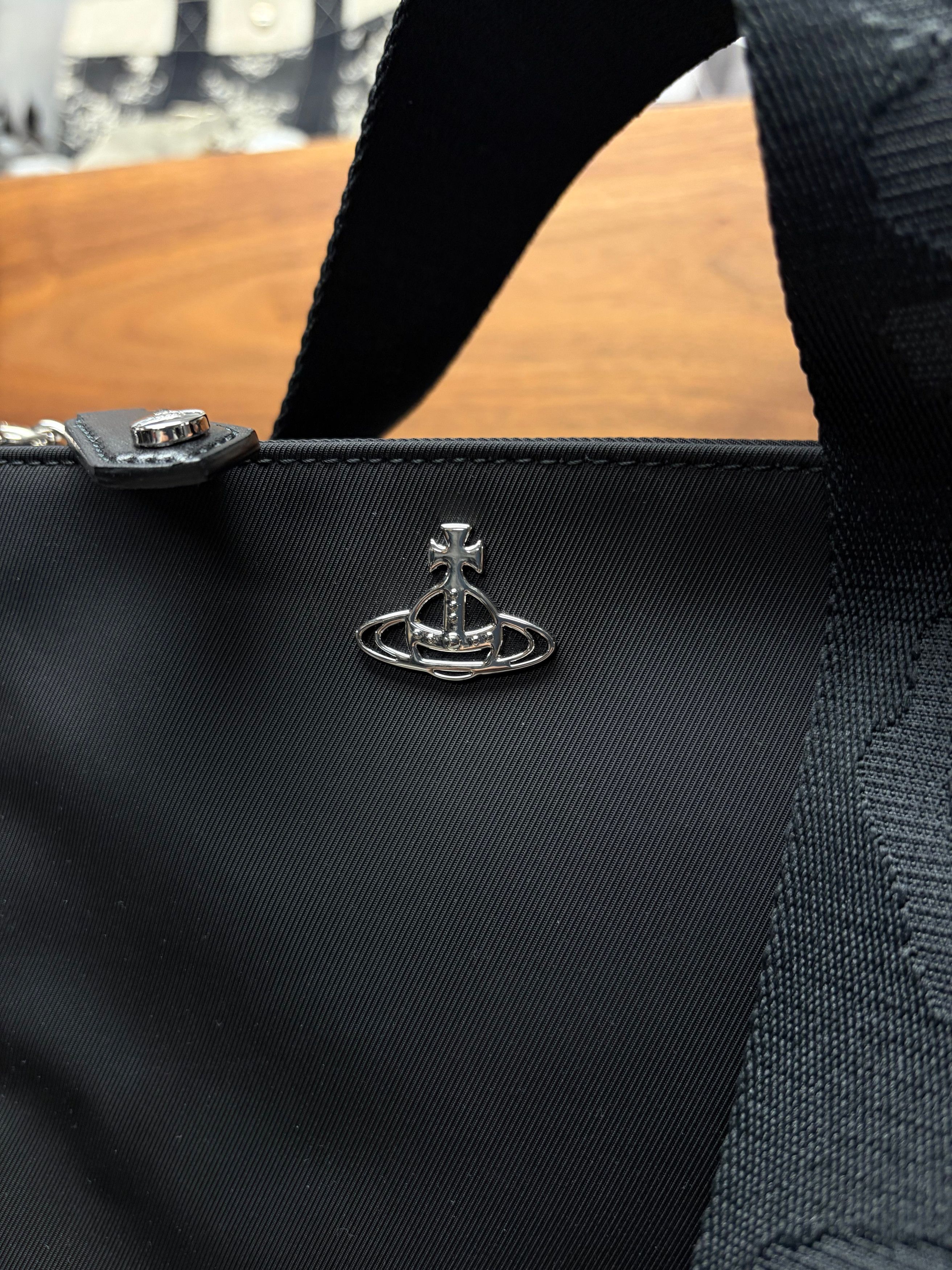 Vivienne Westwood Vivienne Westwood ‘Orb Logo’ Black Nylon Crossbody Bag Size ONE SIZE - 2 Thumbnail