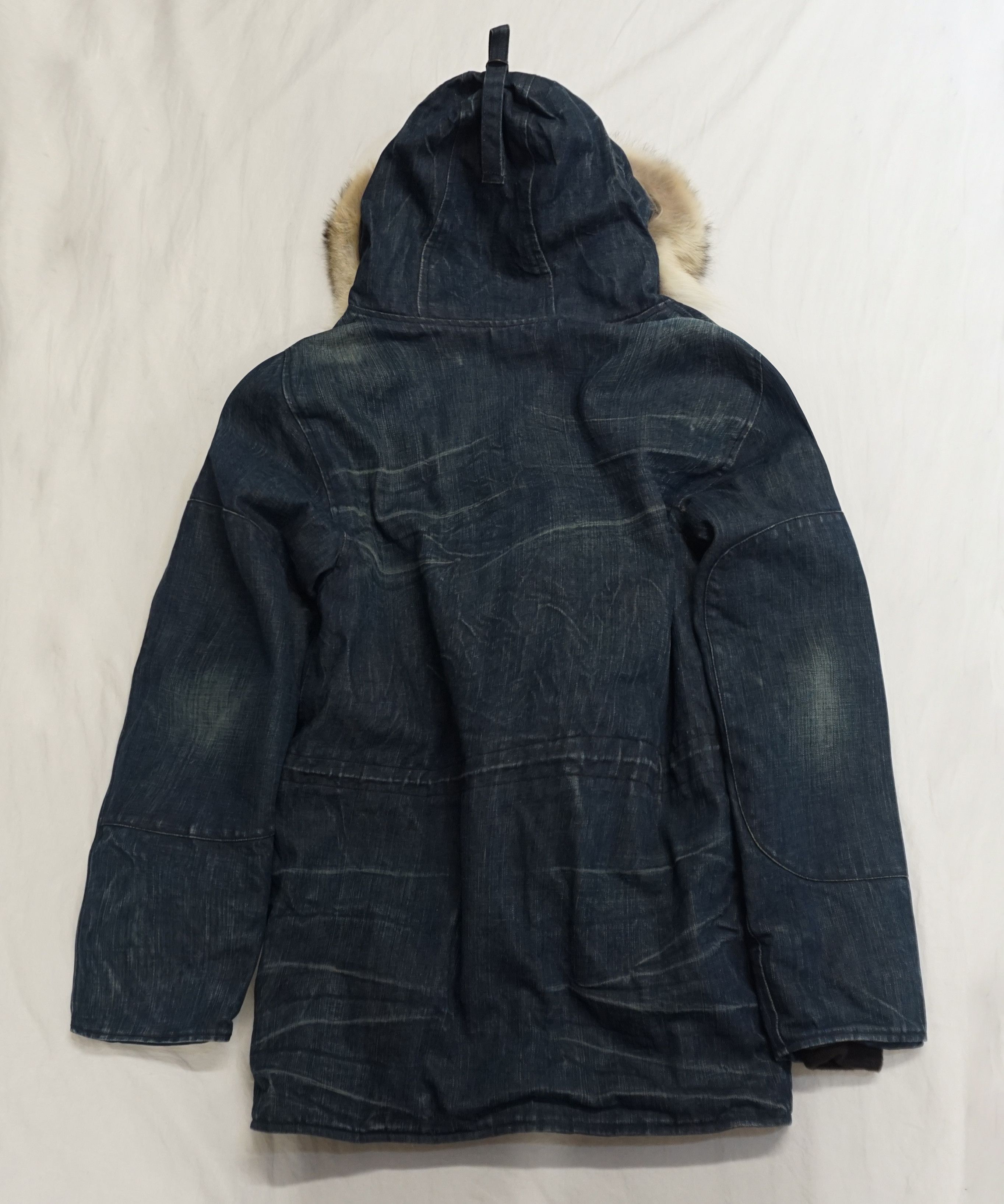 RRL Ralph Lauren 00's Polo RRL Ralph Lauren Real Fur Denim Coat Size US S / EU 44-46 / 1 - 6 Thumbnail