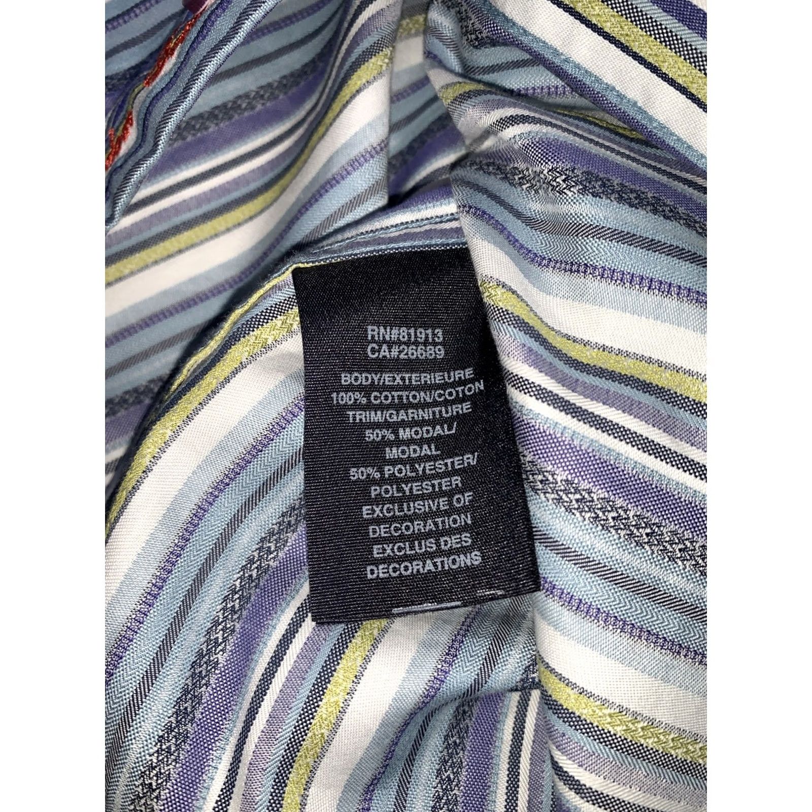 Robert Graham Robert Graham Dress Shirt Striped Multicolor Flip Cuff Knowledge Wisdom Truth Embroidered Logo Mens M Size 40R - 5 Thumbnail