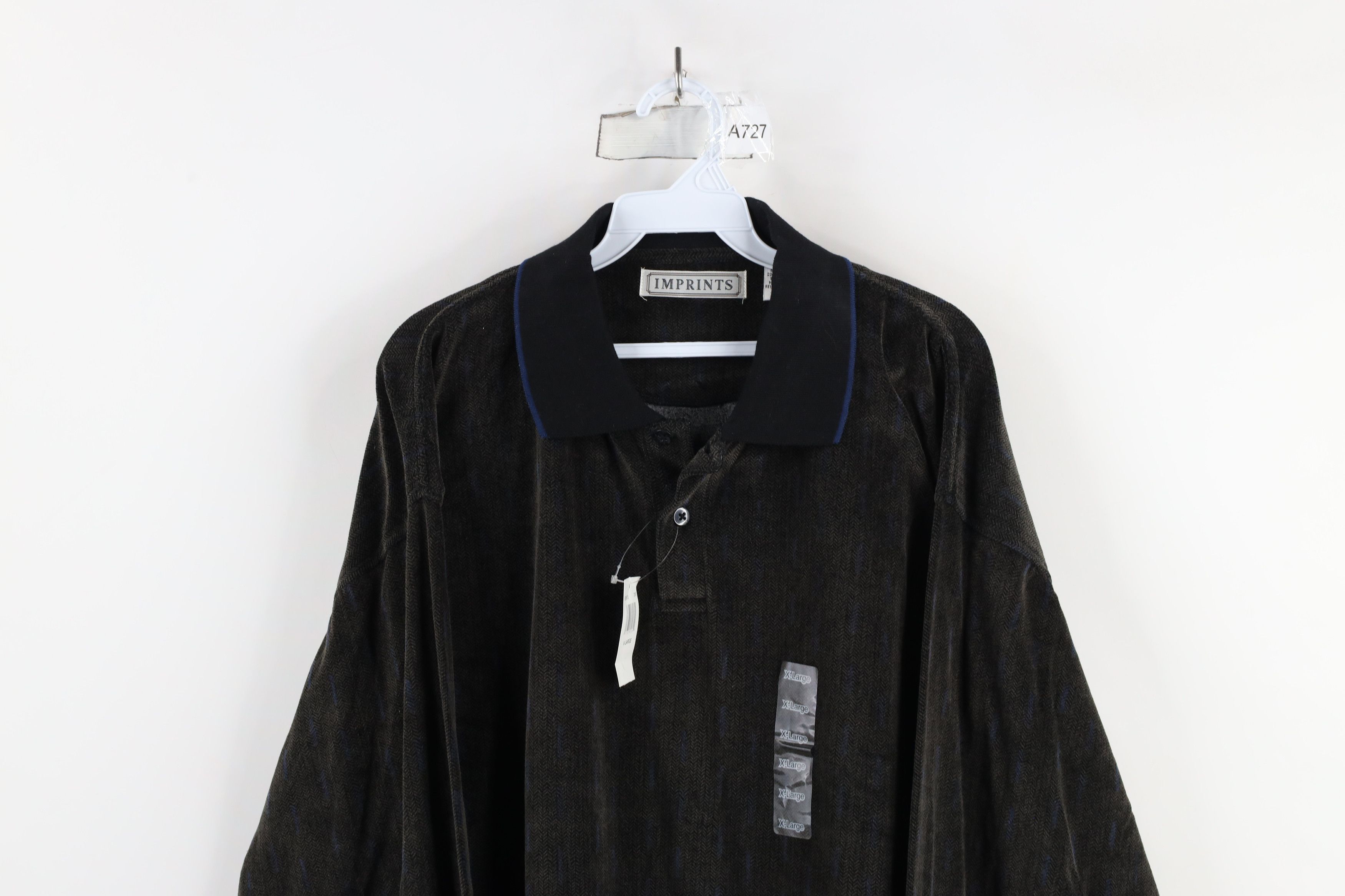 Vintage Deadstock Vintage 90s Streetwear Fleece Long Sleeve Polo Size US XL / EU 56 / 4 - 2 Thumbnail