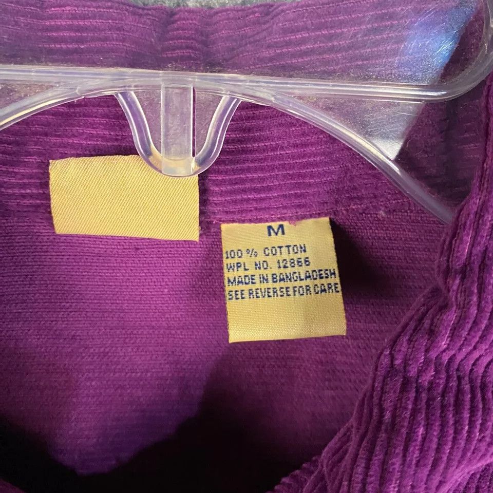 Other North West Blue 1/4 Zip Women's Medium Corduroy Purple M Size M / US 6-8 / IT 42-44 - 3 Thumbnail